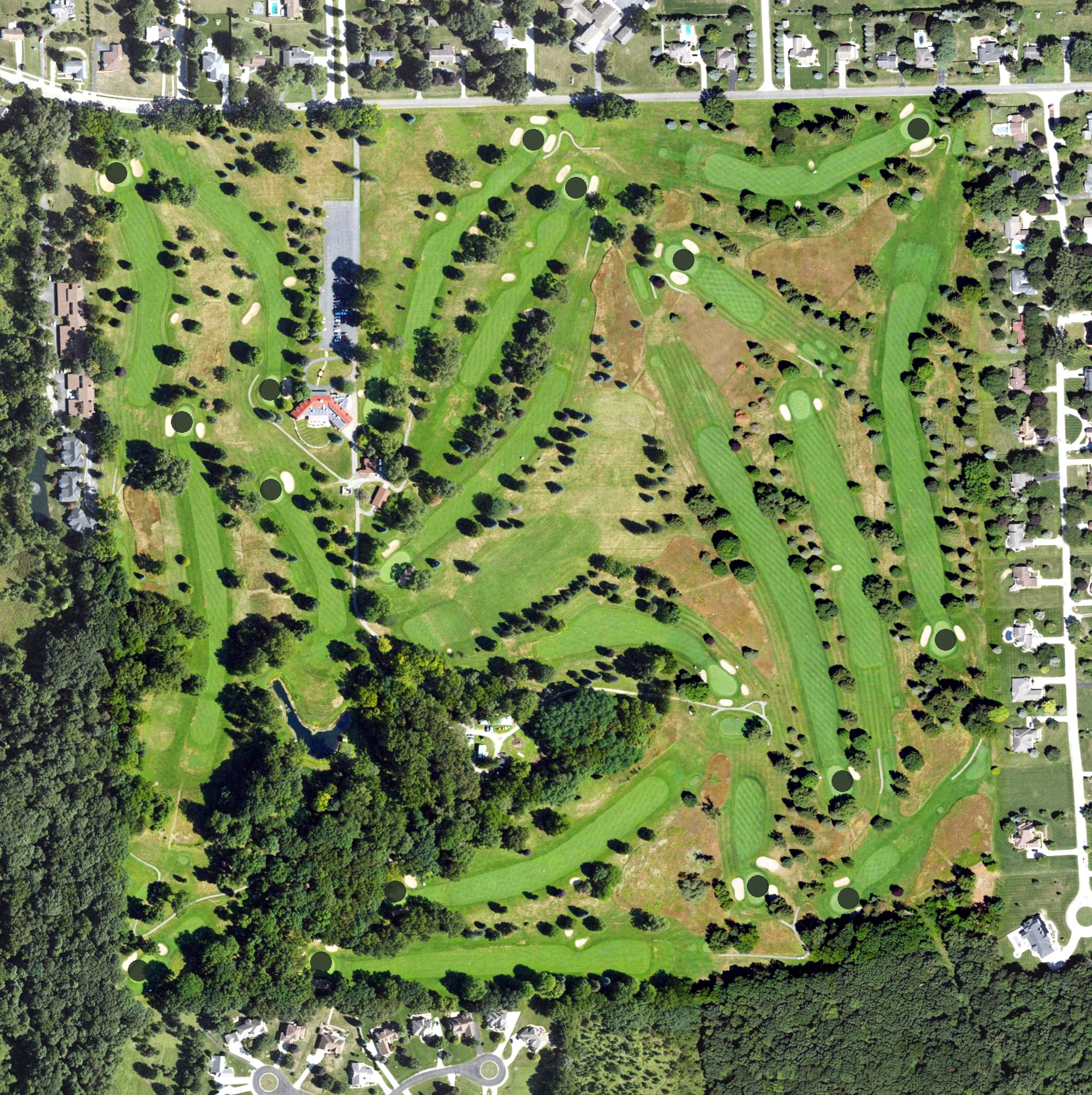 Aerial view of Tecumseh Golf Club, MI
