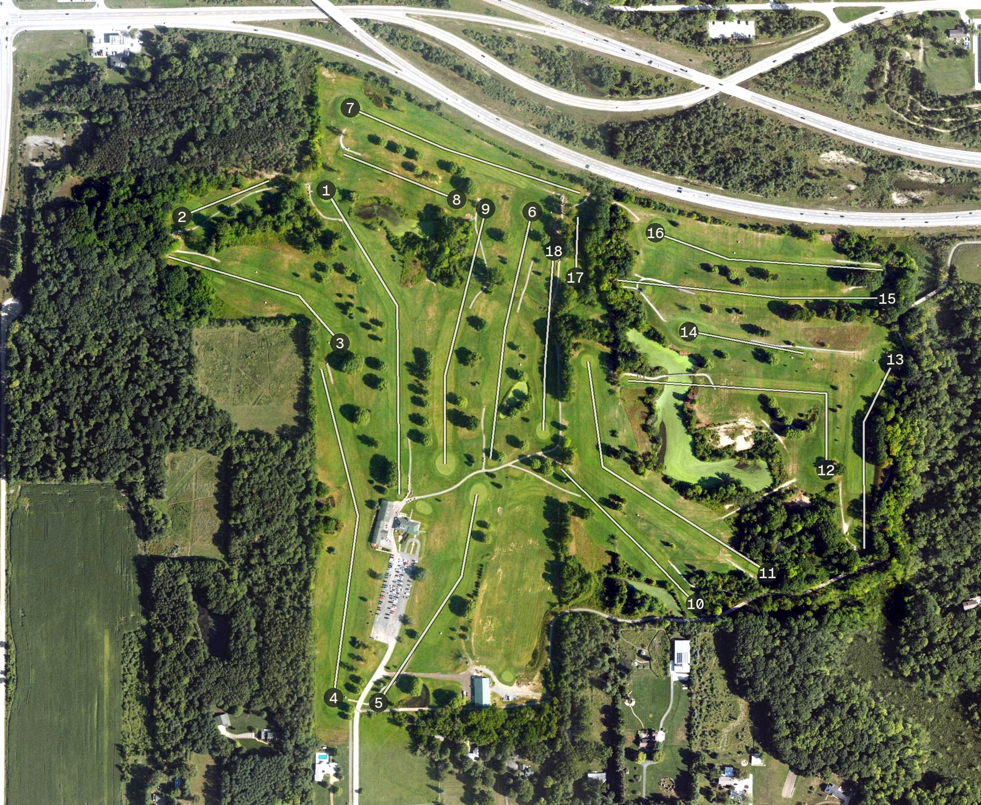 Aerial view of Terra Verde Golf Course, MI