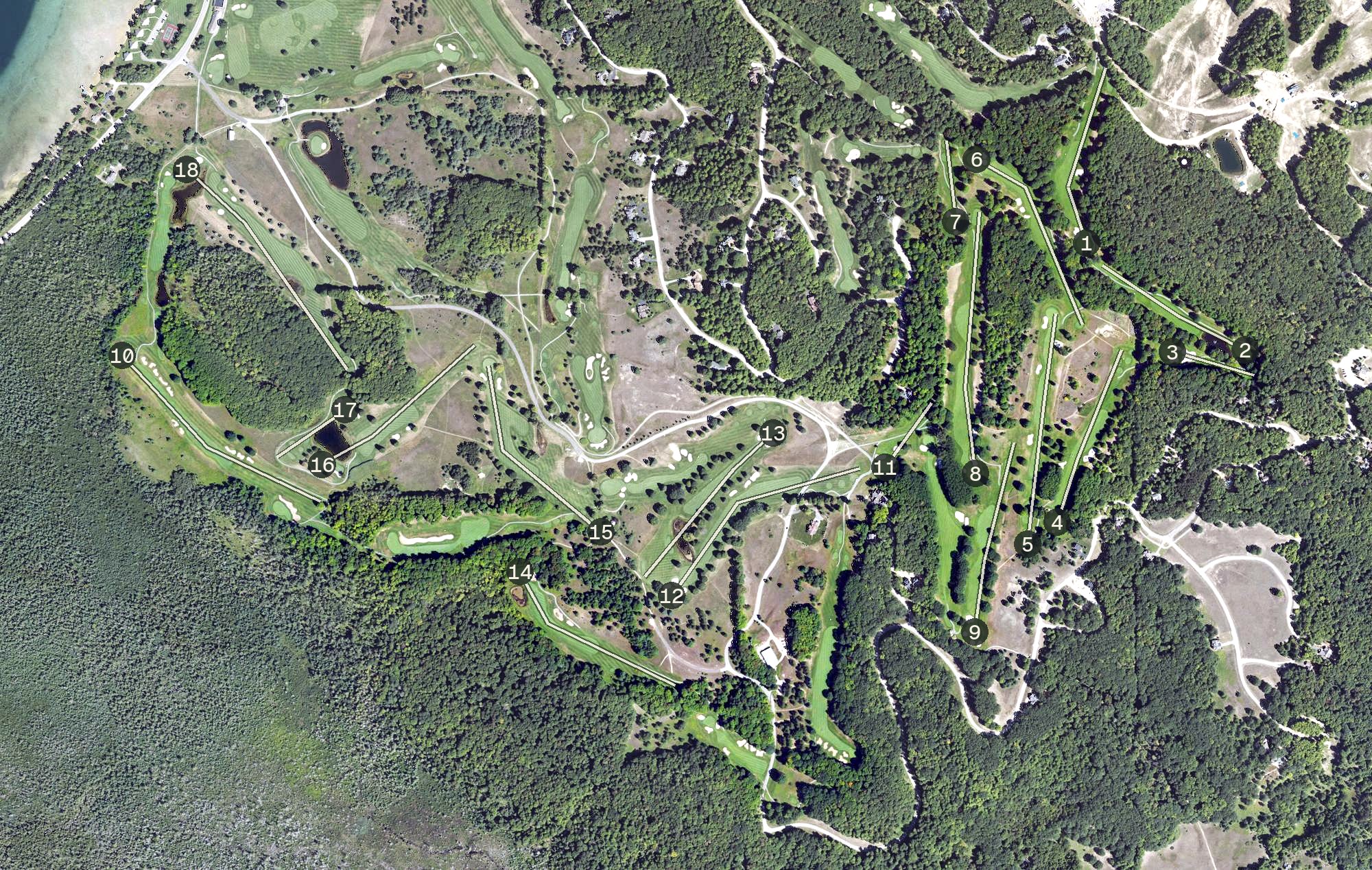 Aerial view of The Alpine, MI