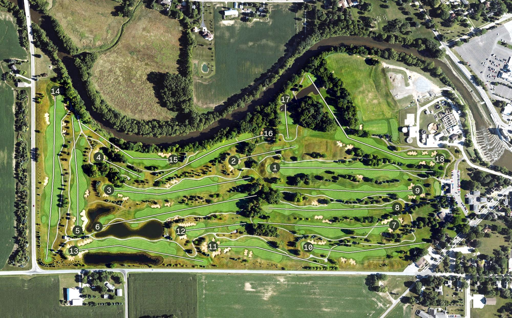Aerial view of The Fortress Golf Course, MI