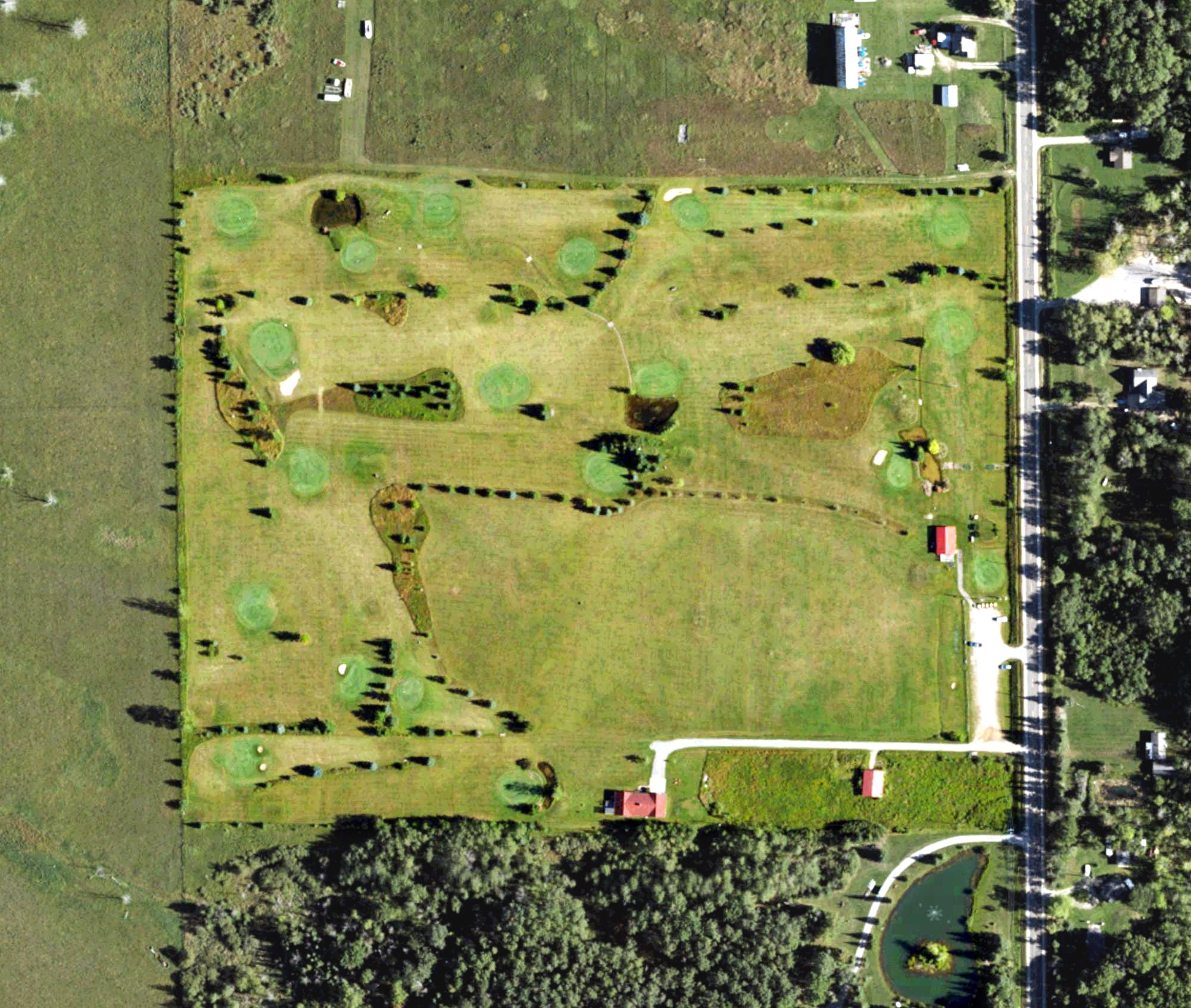 Aerial view of The Fox Golf Club, MI