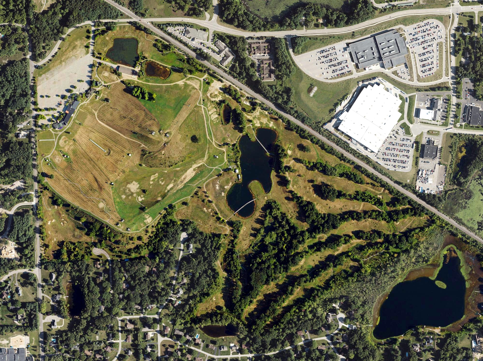 Aerial view of The Golf Club at Mt. Brighton, MI