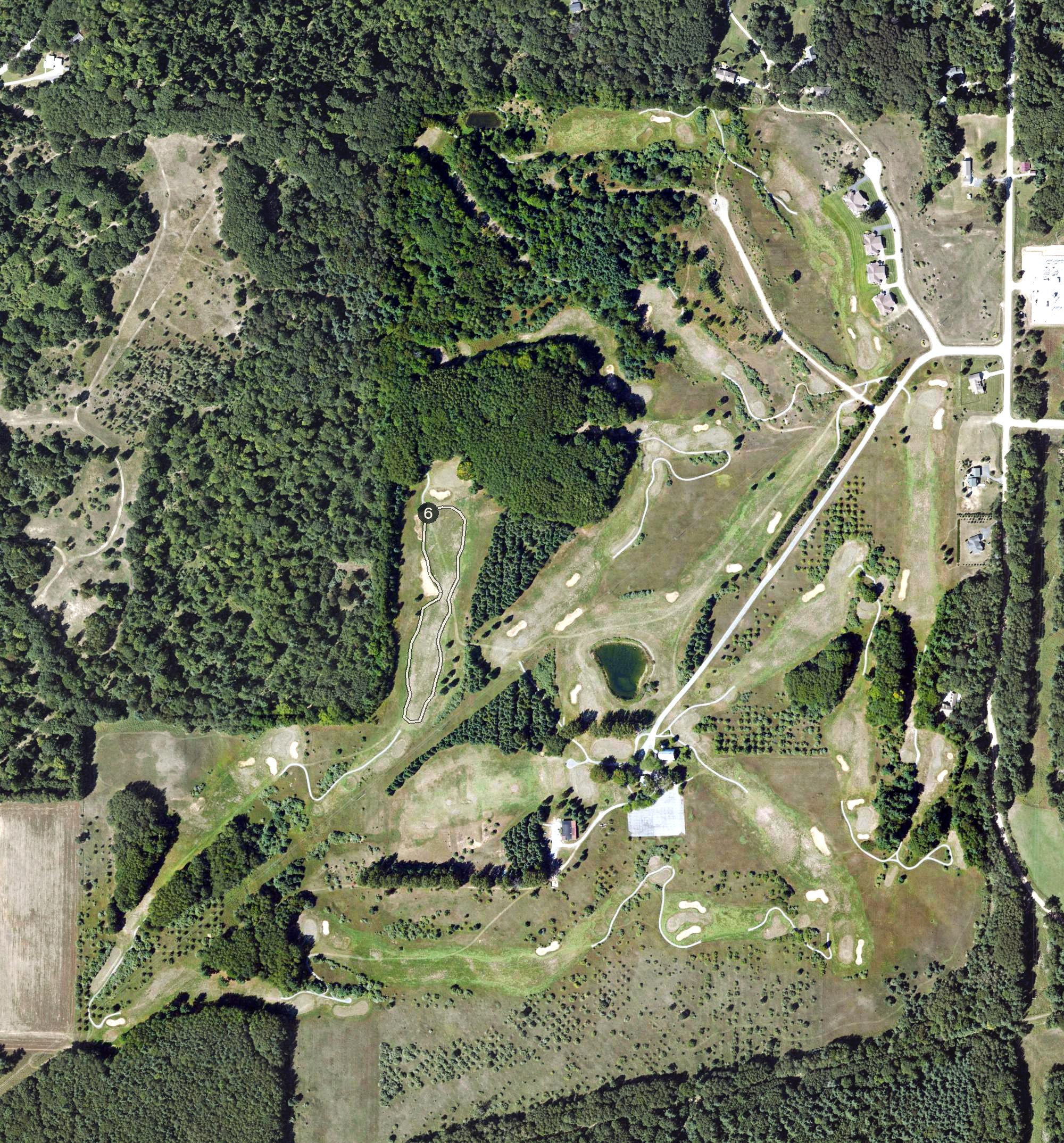 Aerial view of The Heathlands, MI