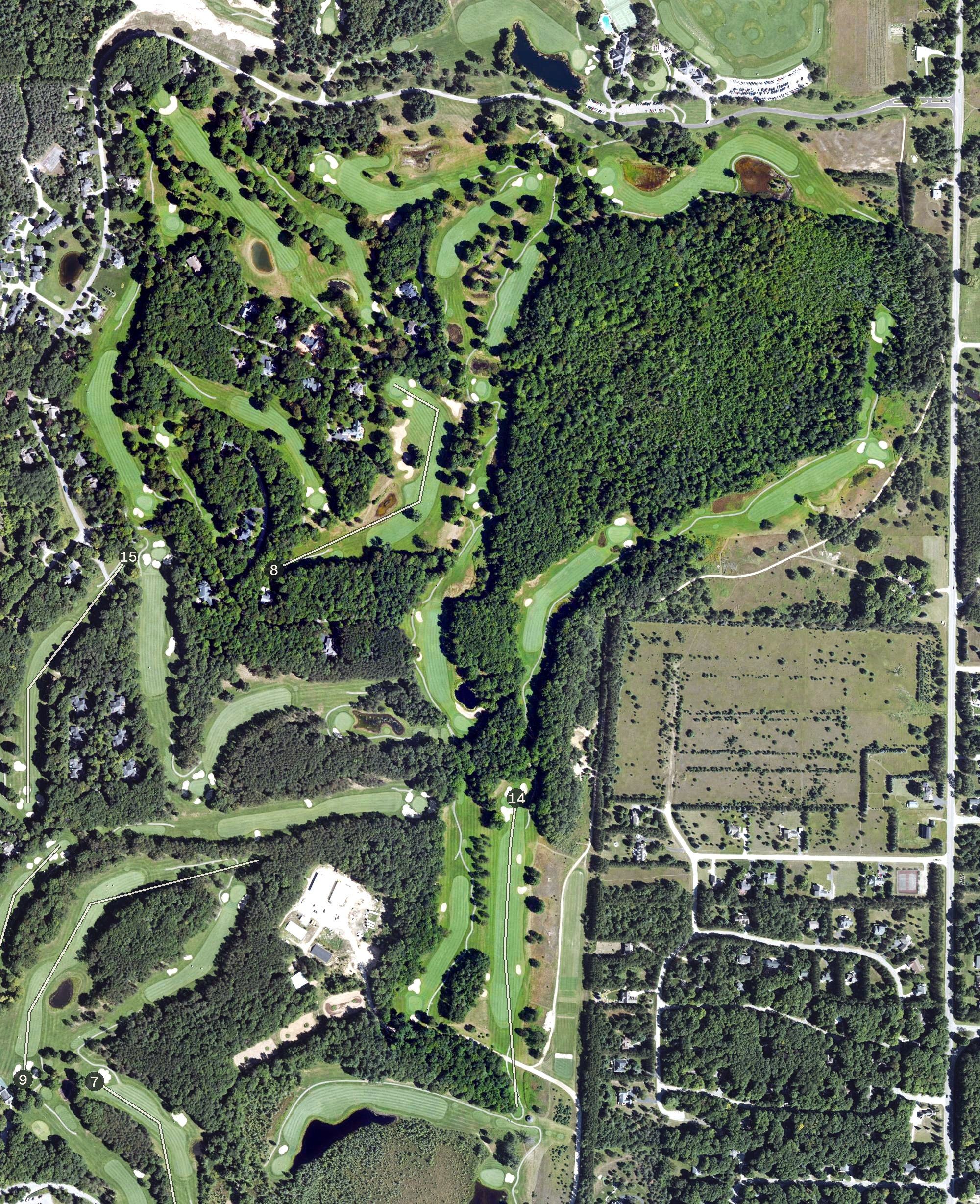 Aerial view of The Highlands - Moor Course, MI