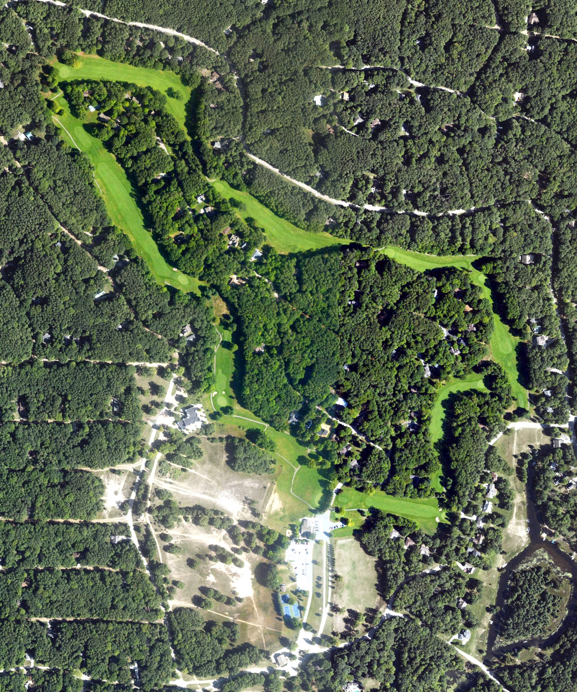 Aerial view of The Highlands, MI