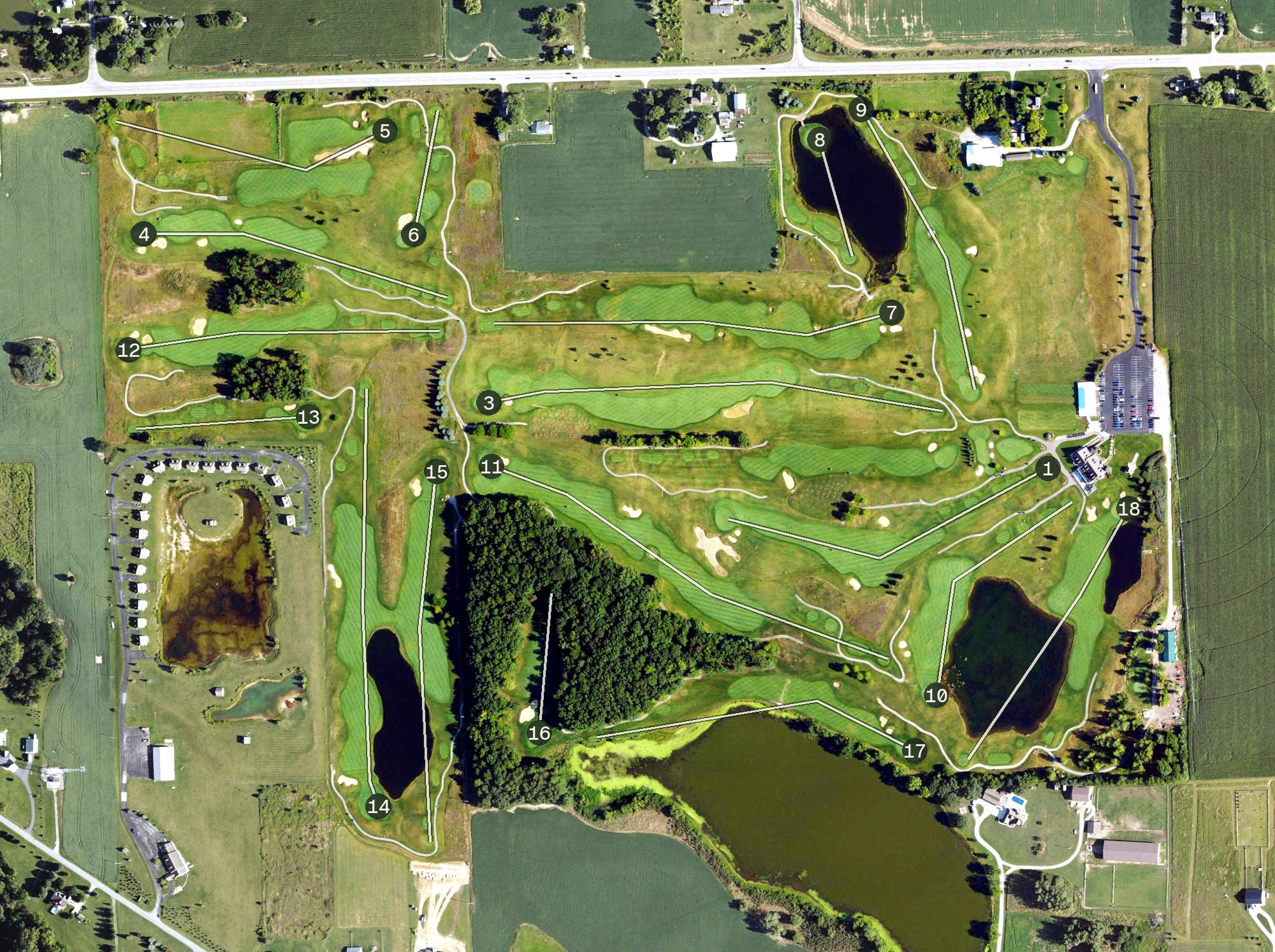 Aerial view of The Legacy Golf Club, MI