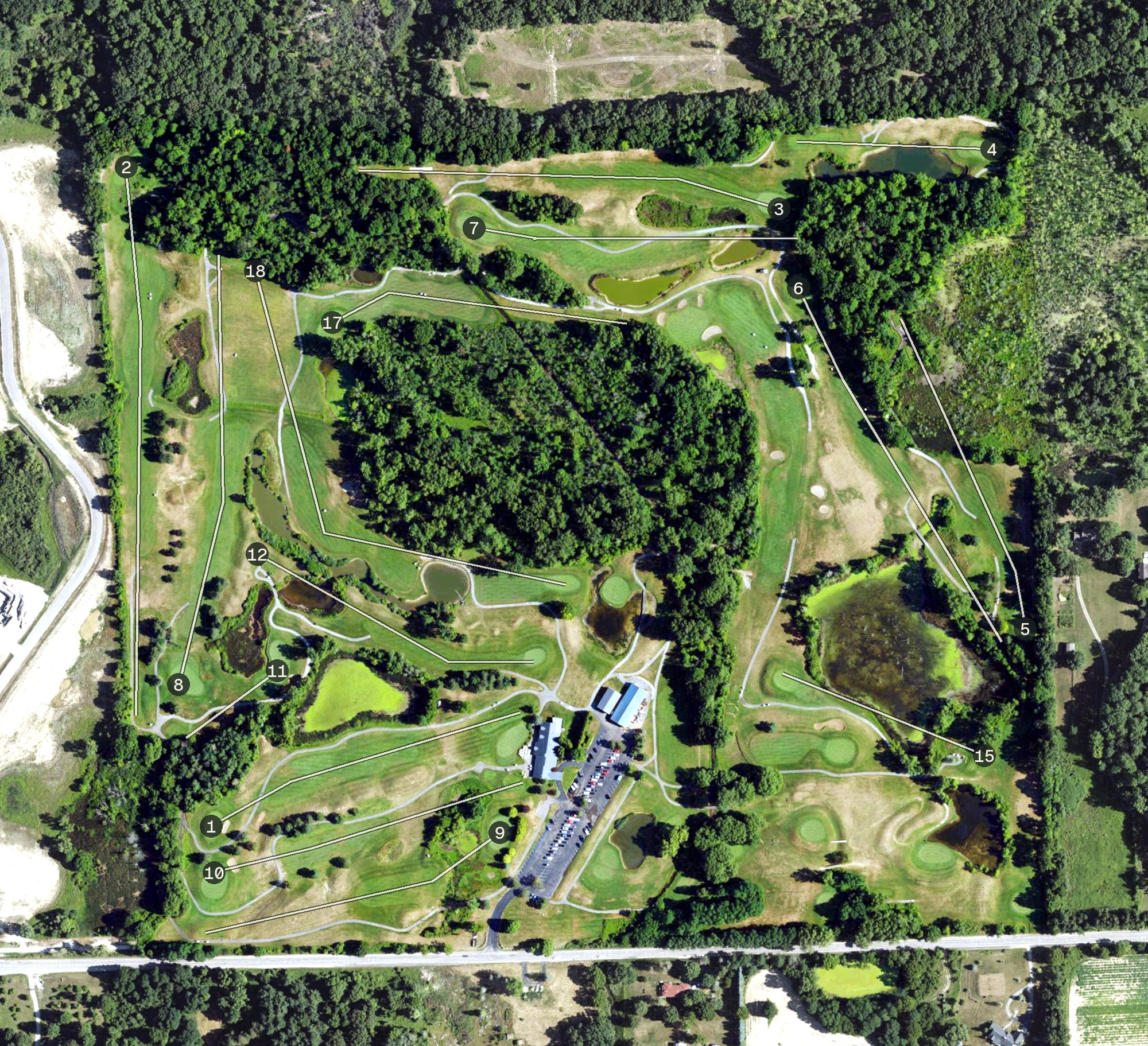 Aerial view of The Myth, MI