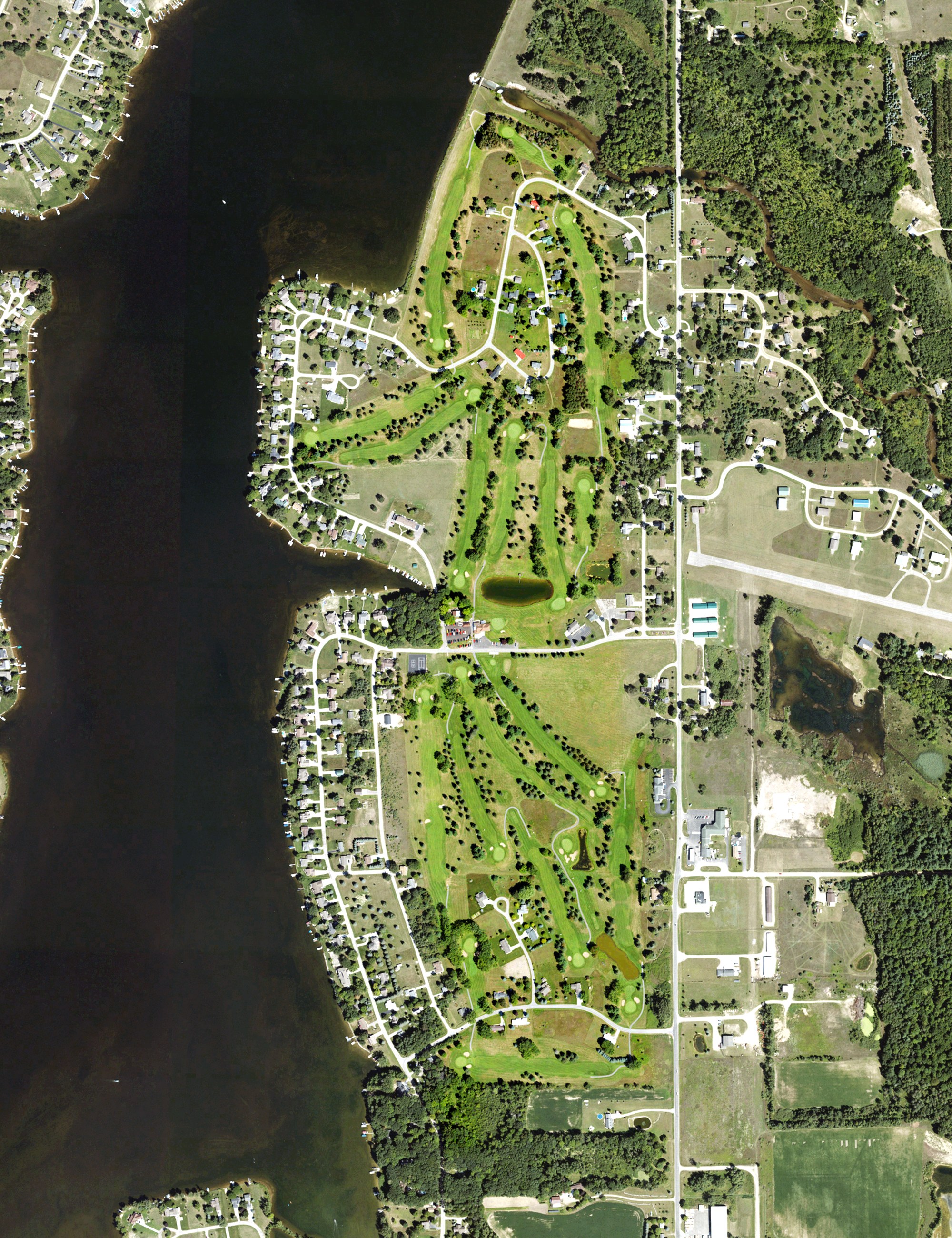 Aerial view of The Pines Golf Course, MI