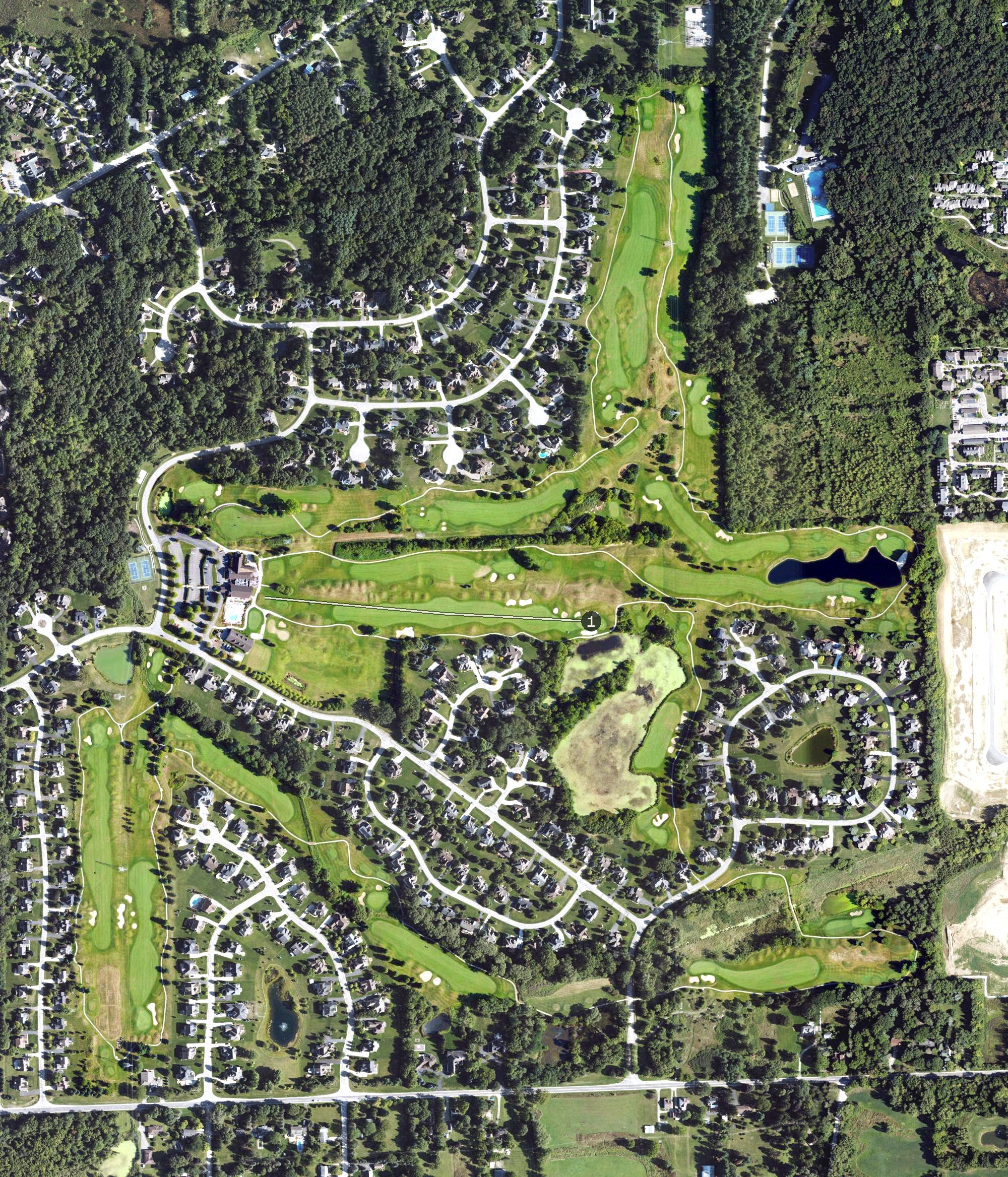 Aerial view of The Polo Fields - Ann Arbor, MI