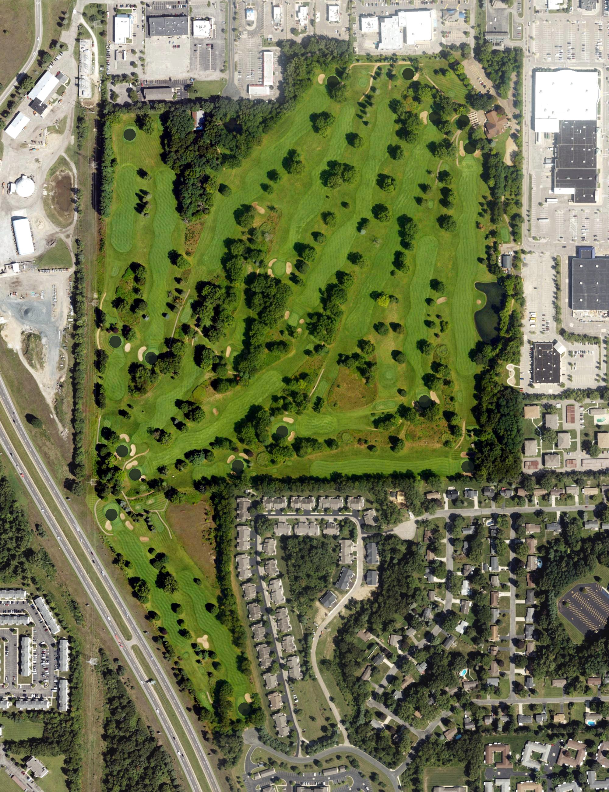 Aerial view of The Prairies Golf Club, MI
