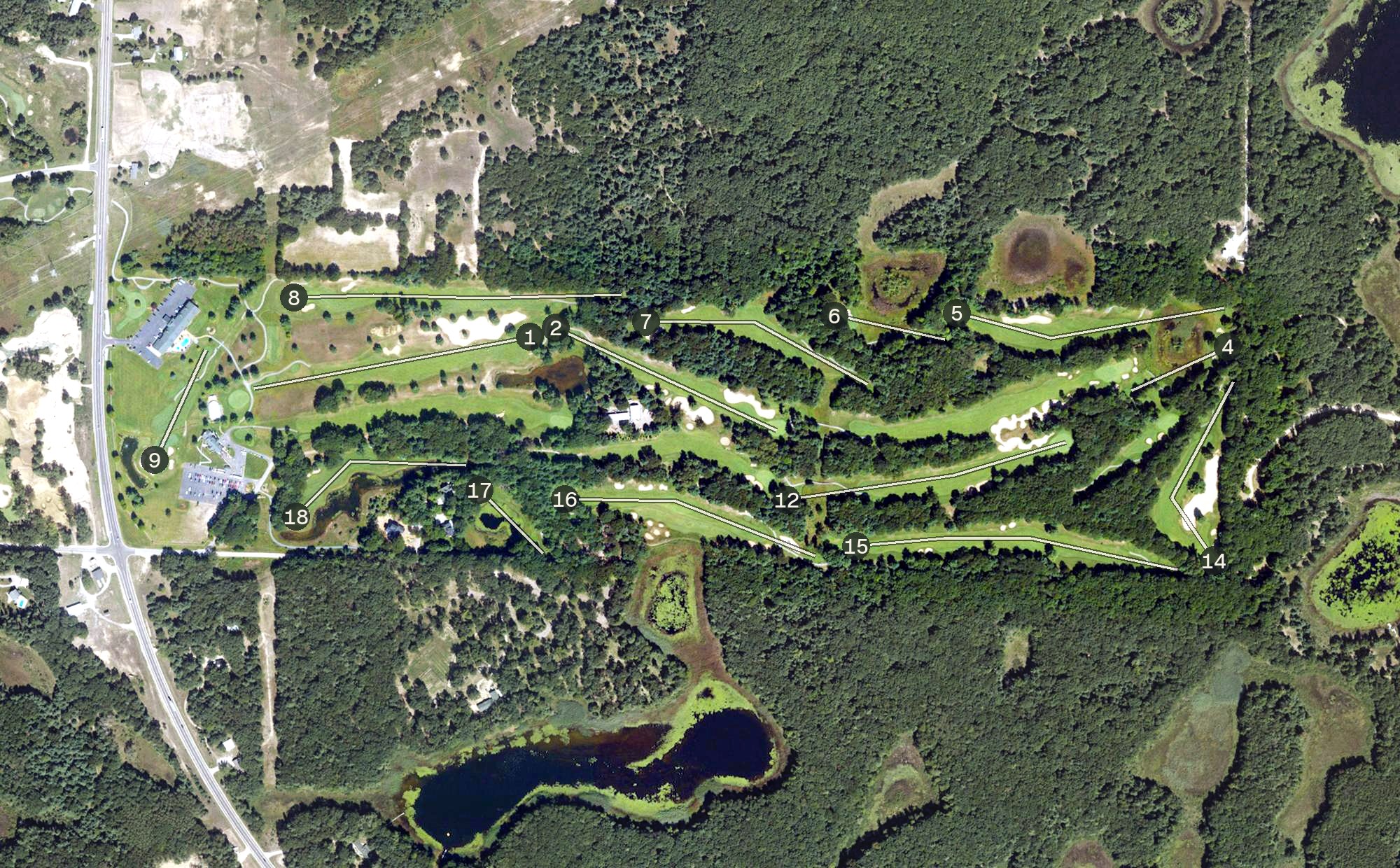 Aerial view of The Retreat, MI
