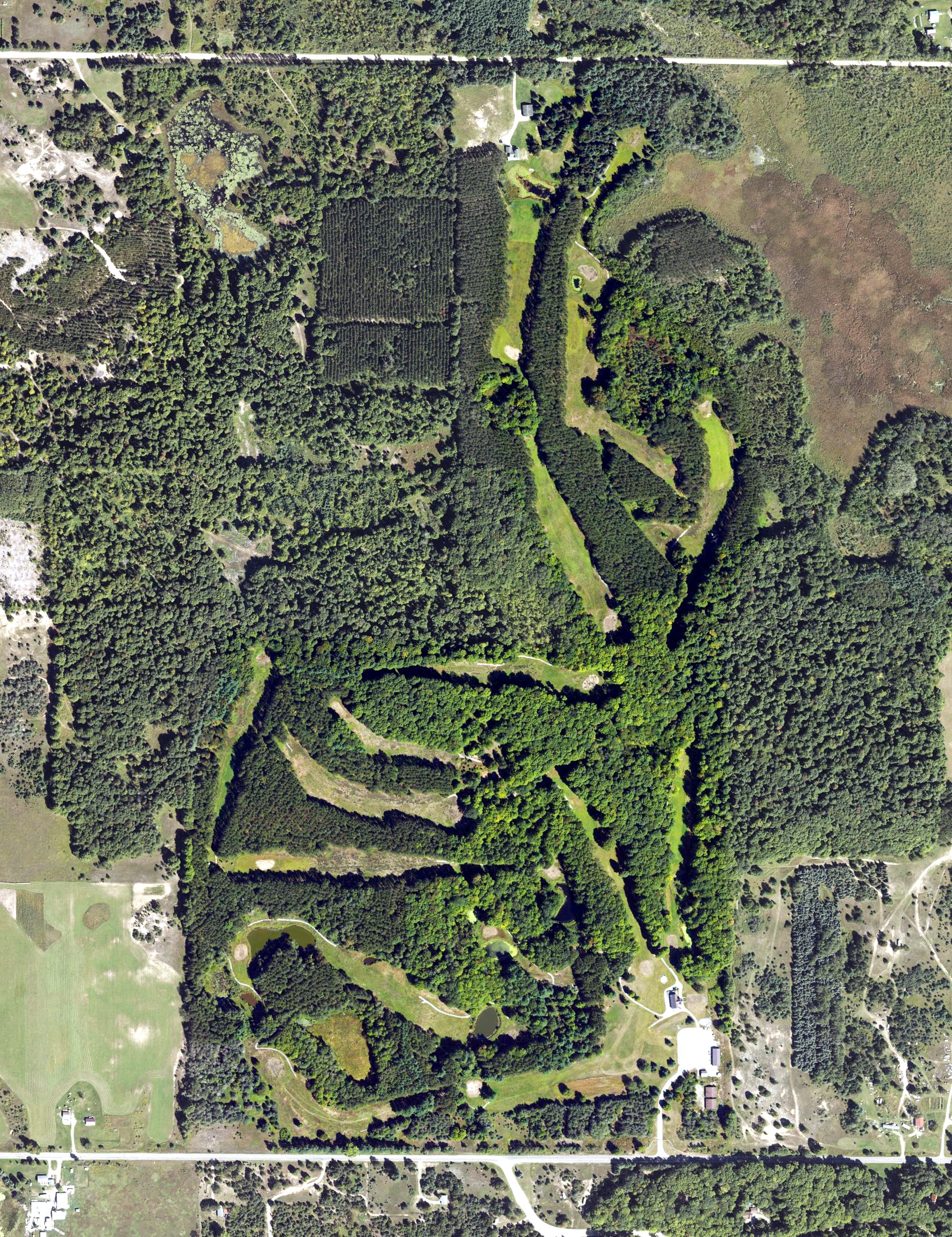 Aerial view of The Rose Golf Course, MI