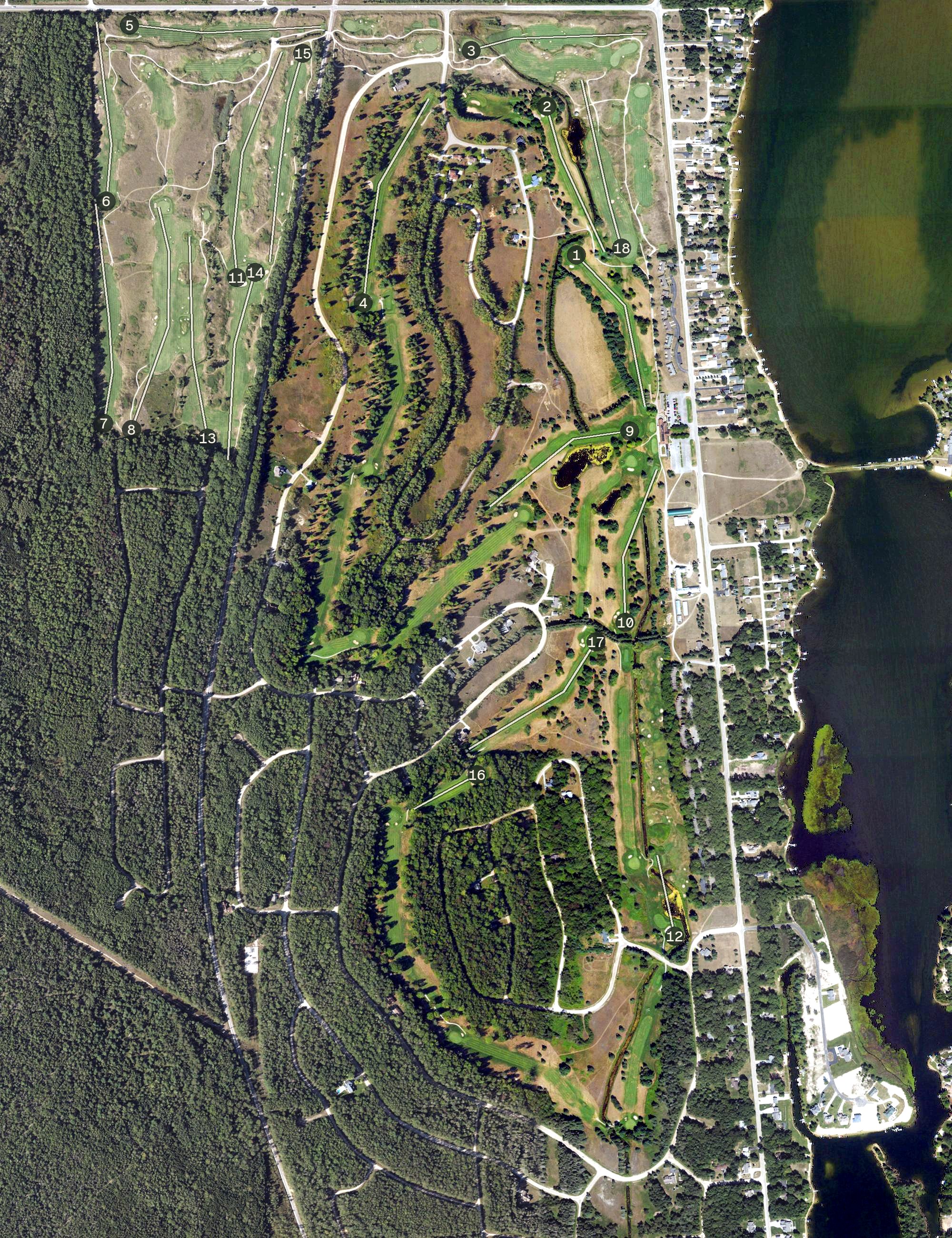 Aerial view of The Serradella, MI