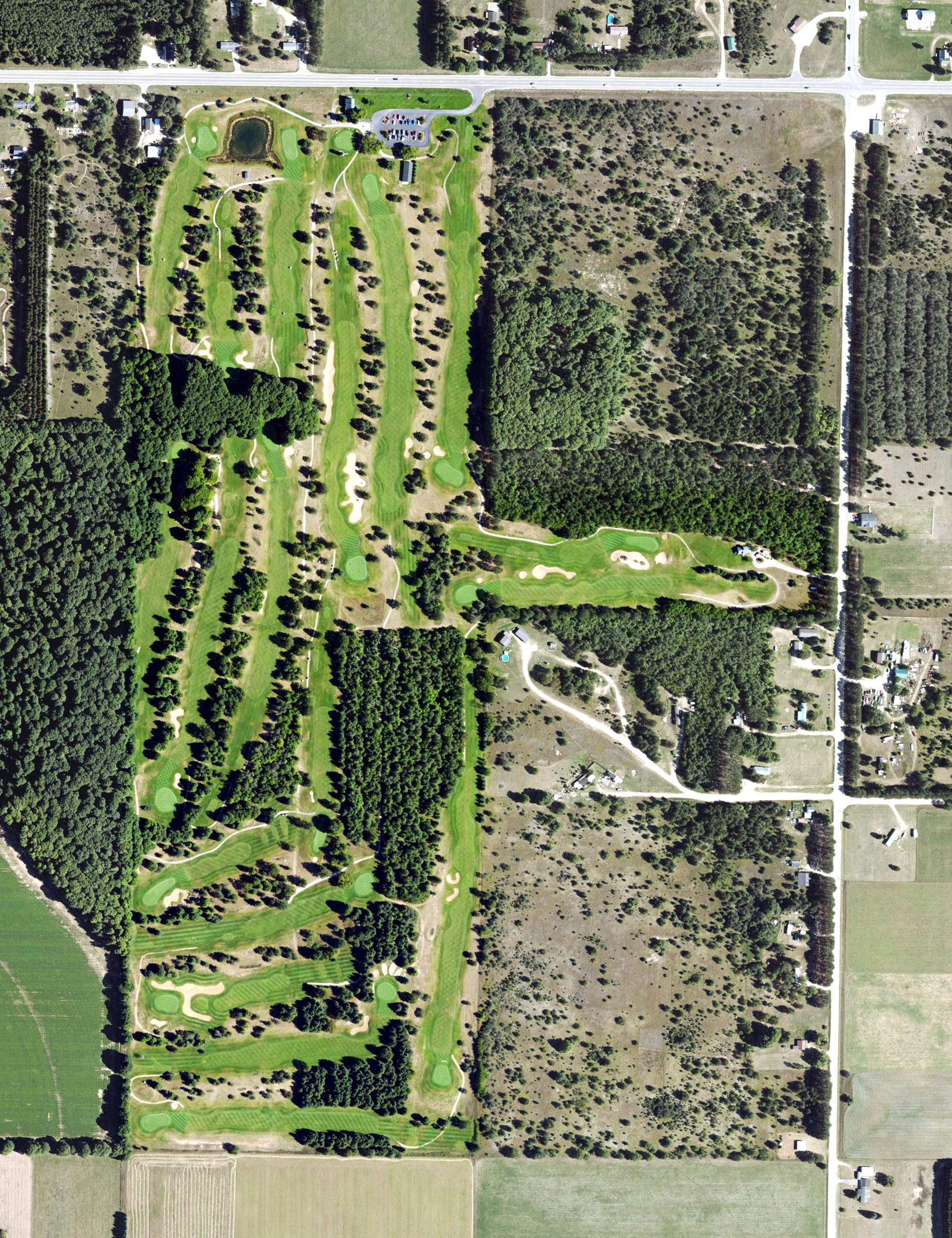 Aerial view of Timber Wolf Golf Club, MI