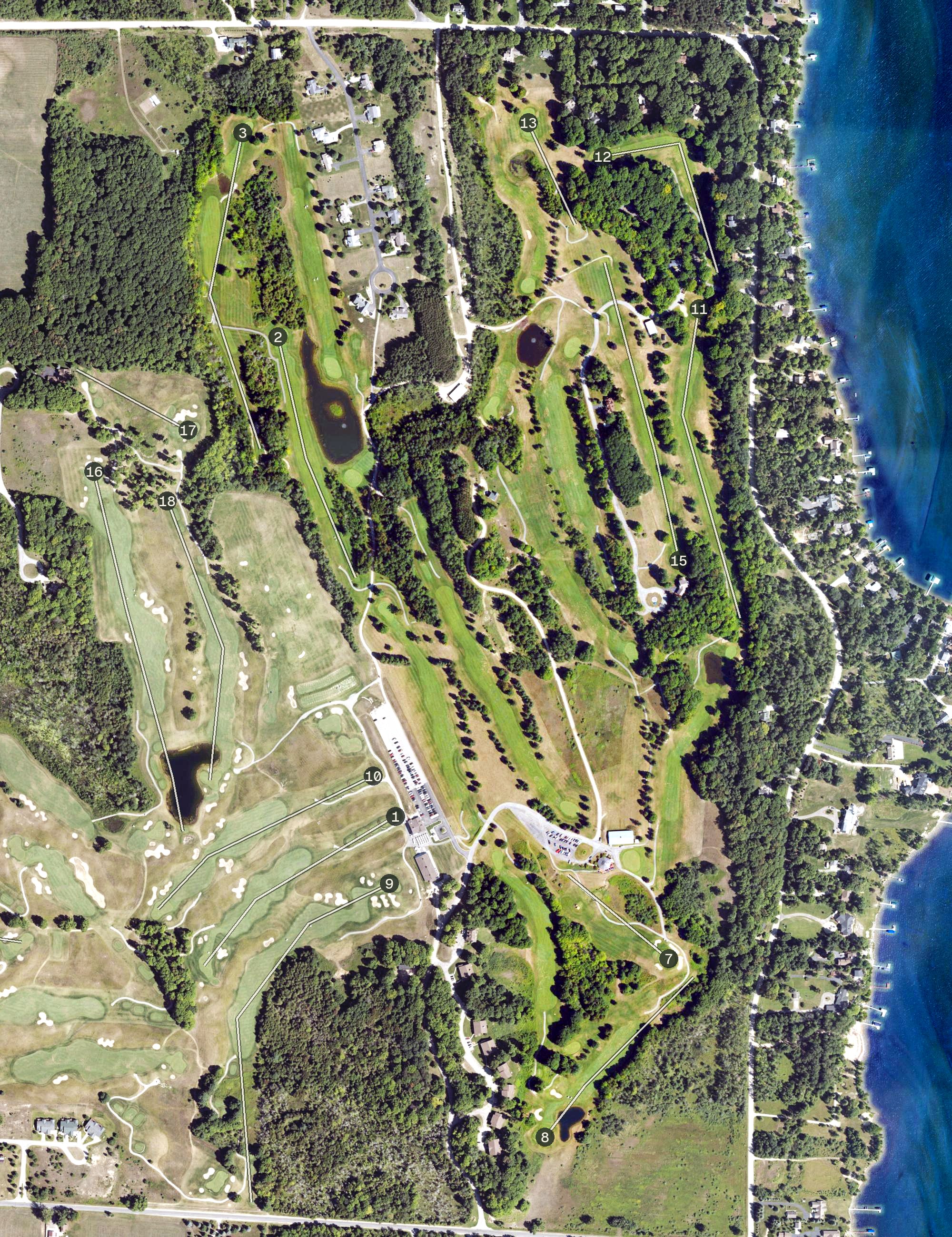 Aerial view of Torch, MI