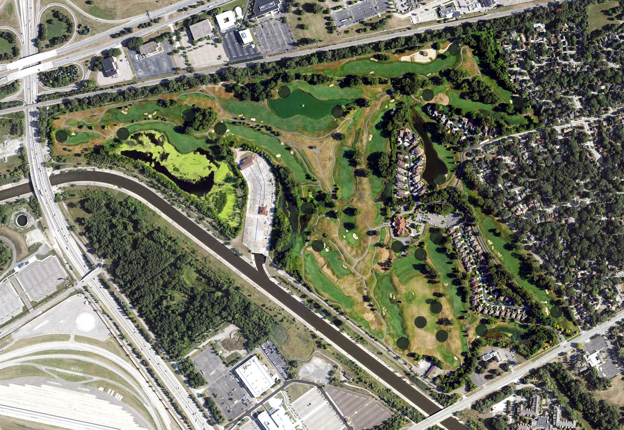 Aerial view of TPC Michigan, MI