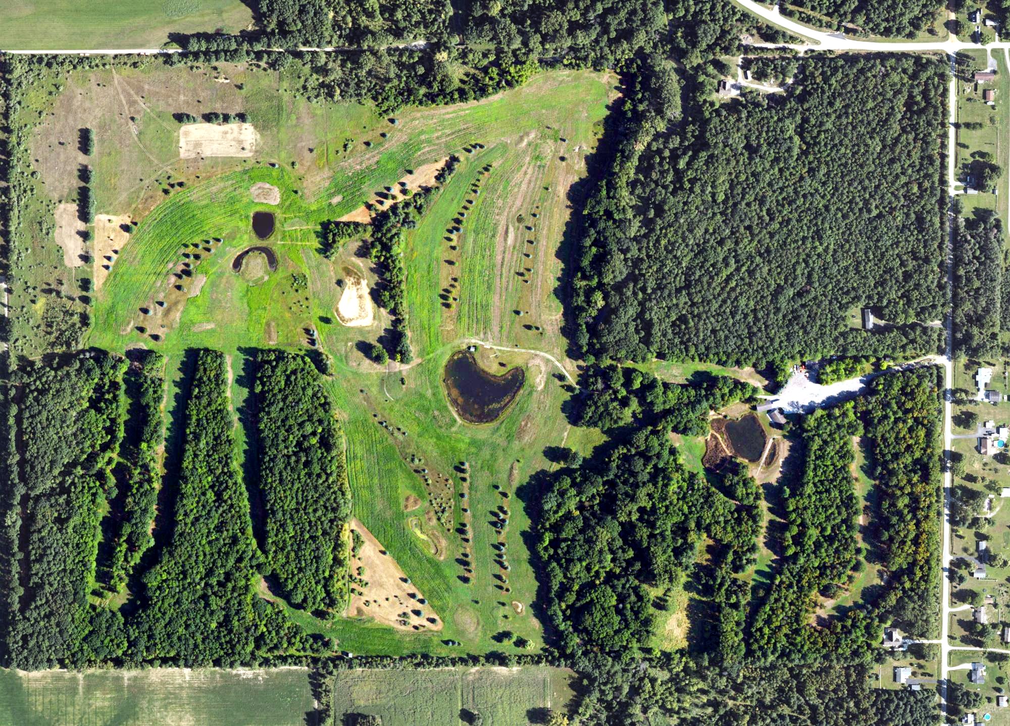 Aerial view of Twin Bridges Golf Course, MI