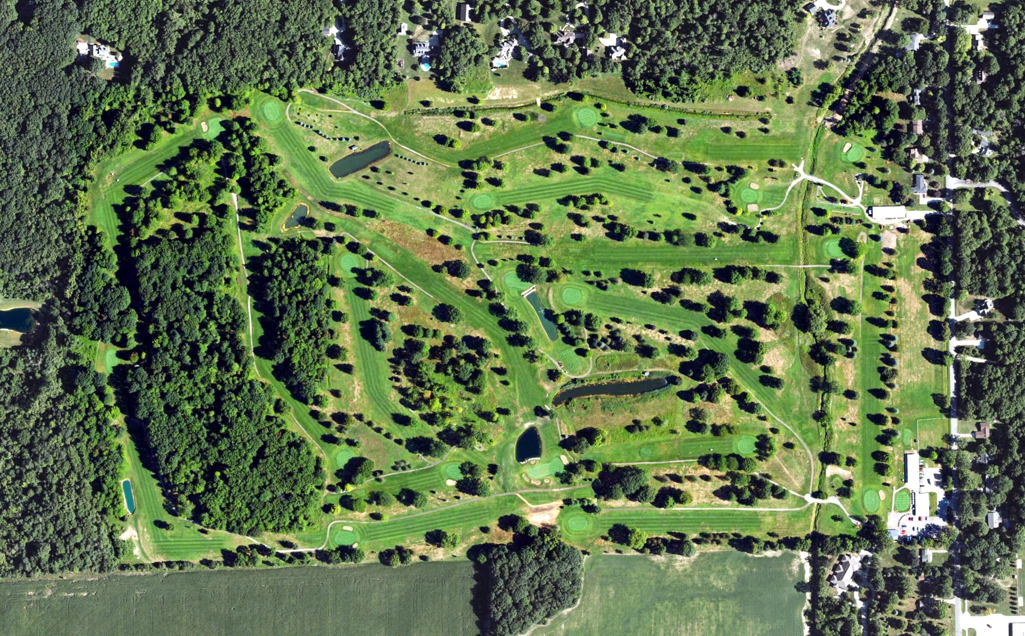 Aerial view of Twin Brooks Golf Course, MI