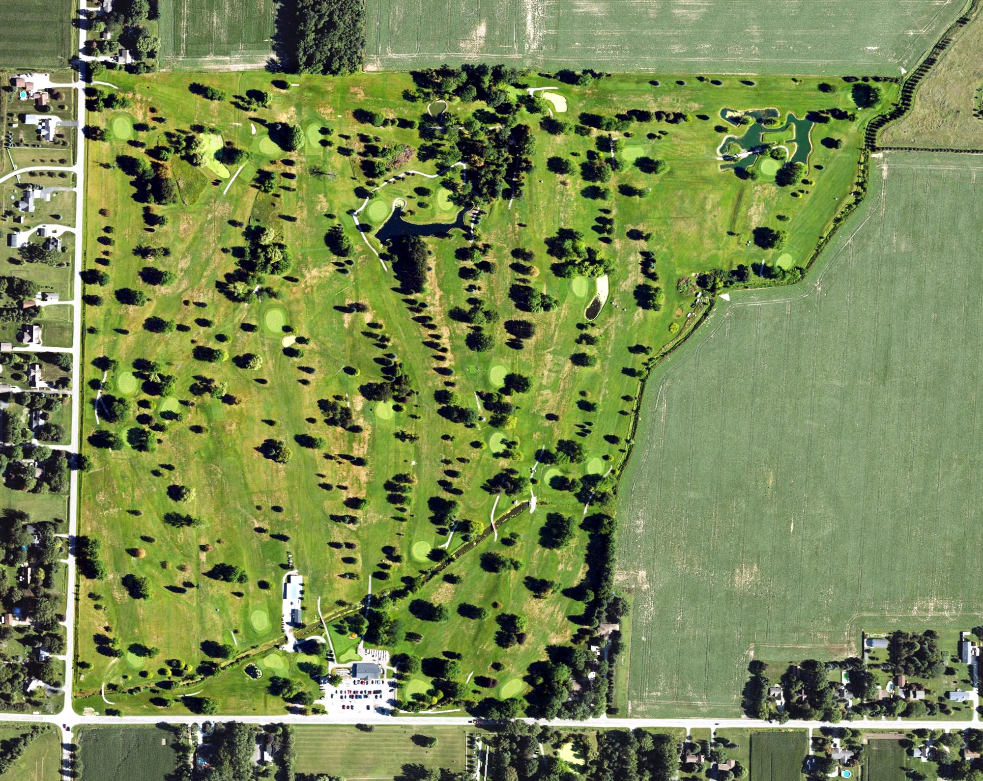 Aerial view of Twin Oaks Golf Club, MI