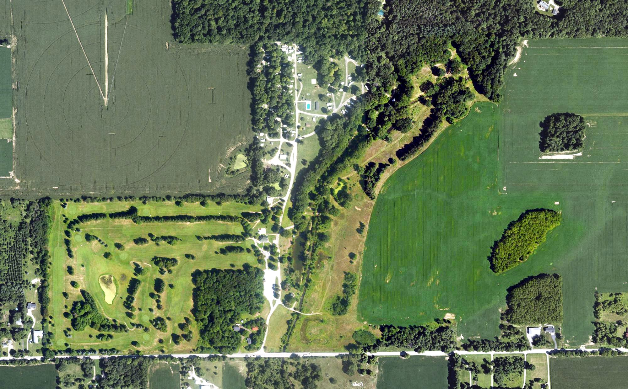 Aerial view of Tyler Creek Golf Club, MI