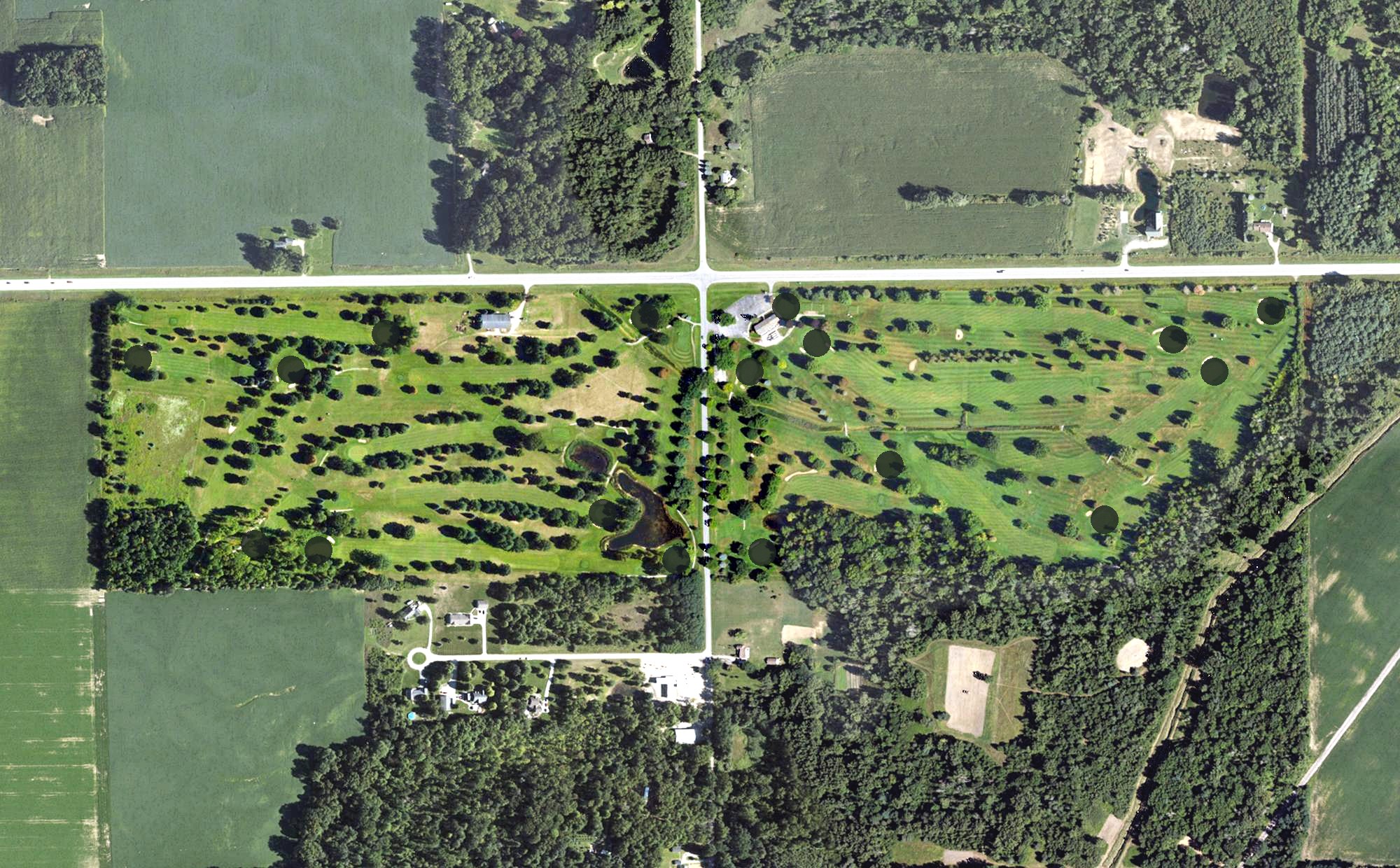 Aerial view of Vassar Golf and Country Club, MI