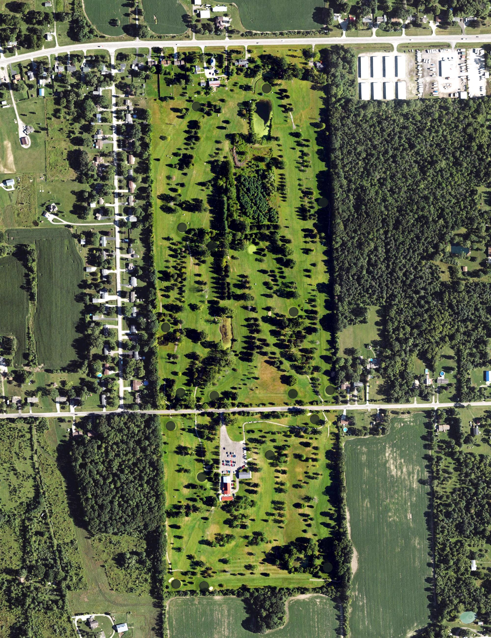 Aerial view of Vienna Greens Country Club, MI