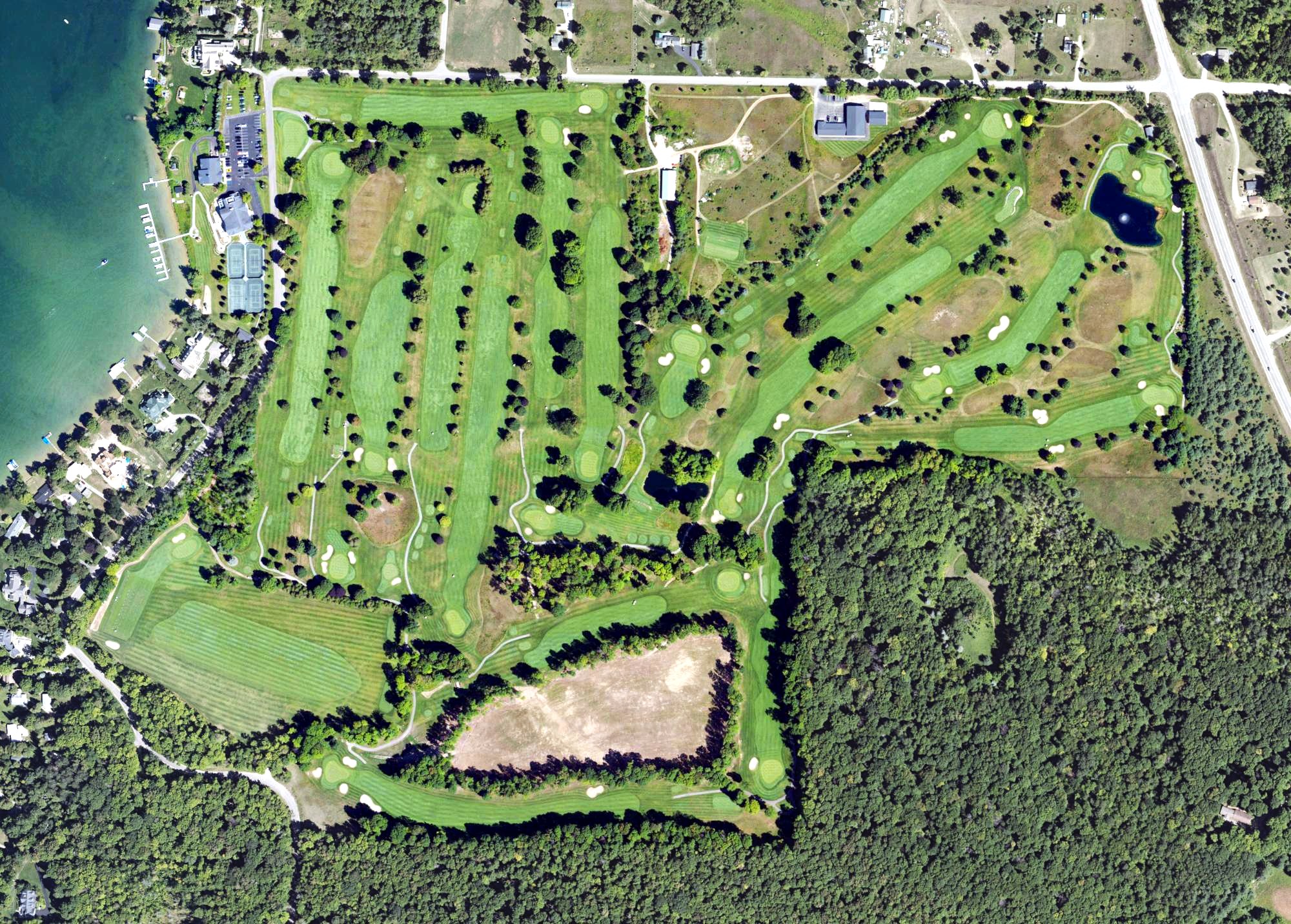 Aerial view of Walloon Lake Country Club, MI