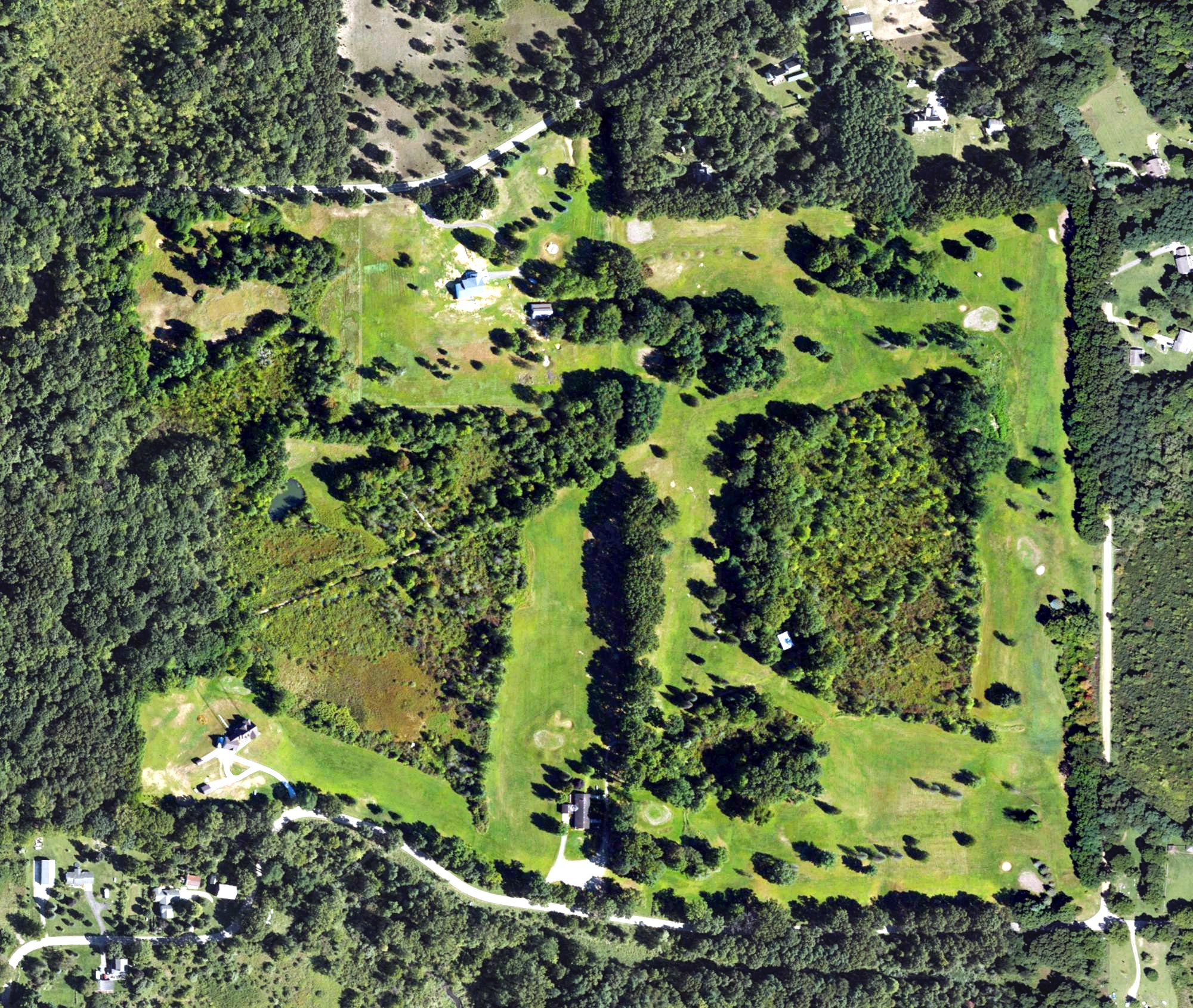 Aerial view of Waterloo Golf Course, MI