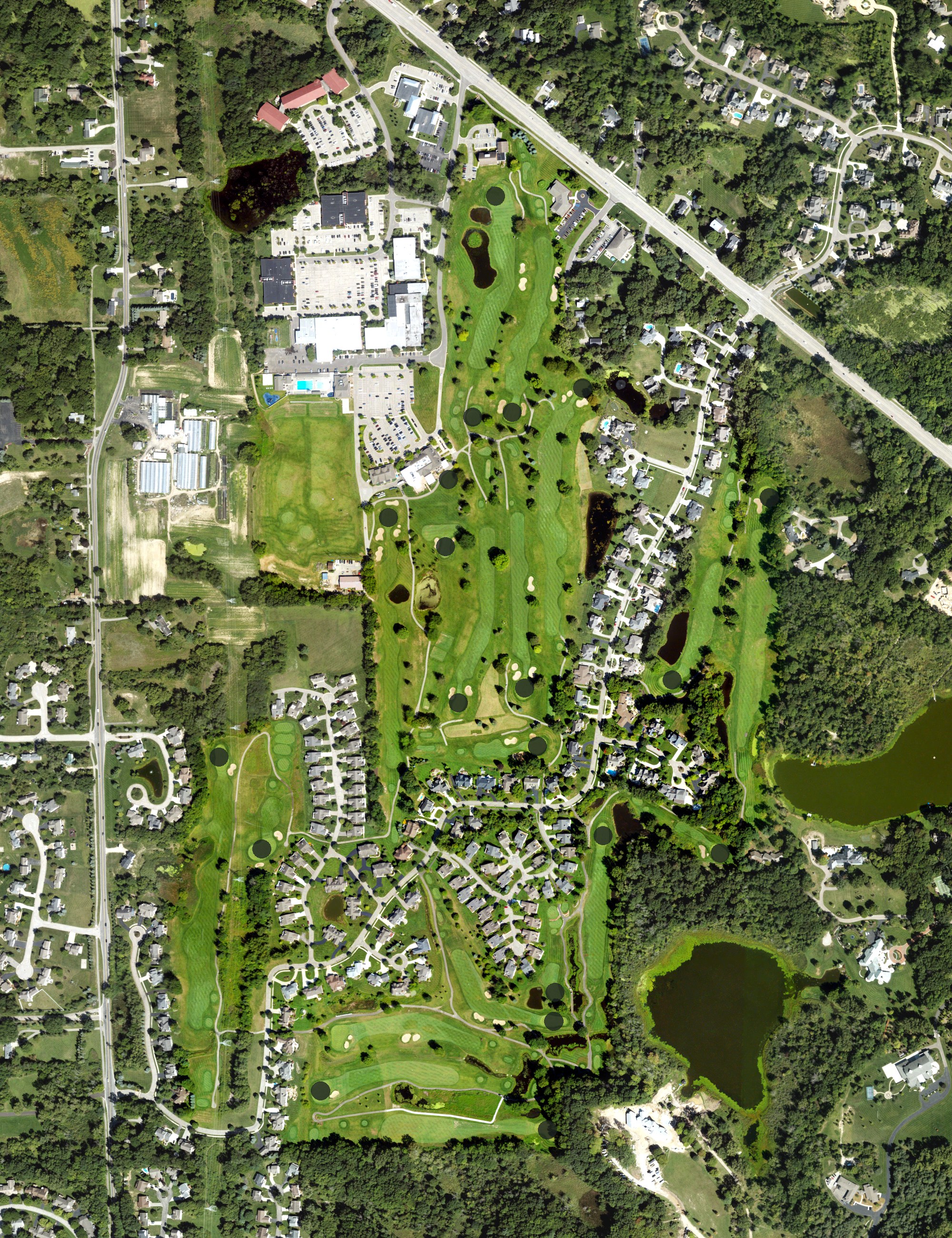 Aerial view of Watermark Country Club, MI