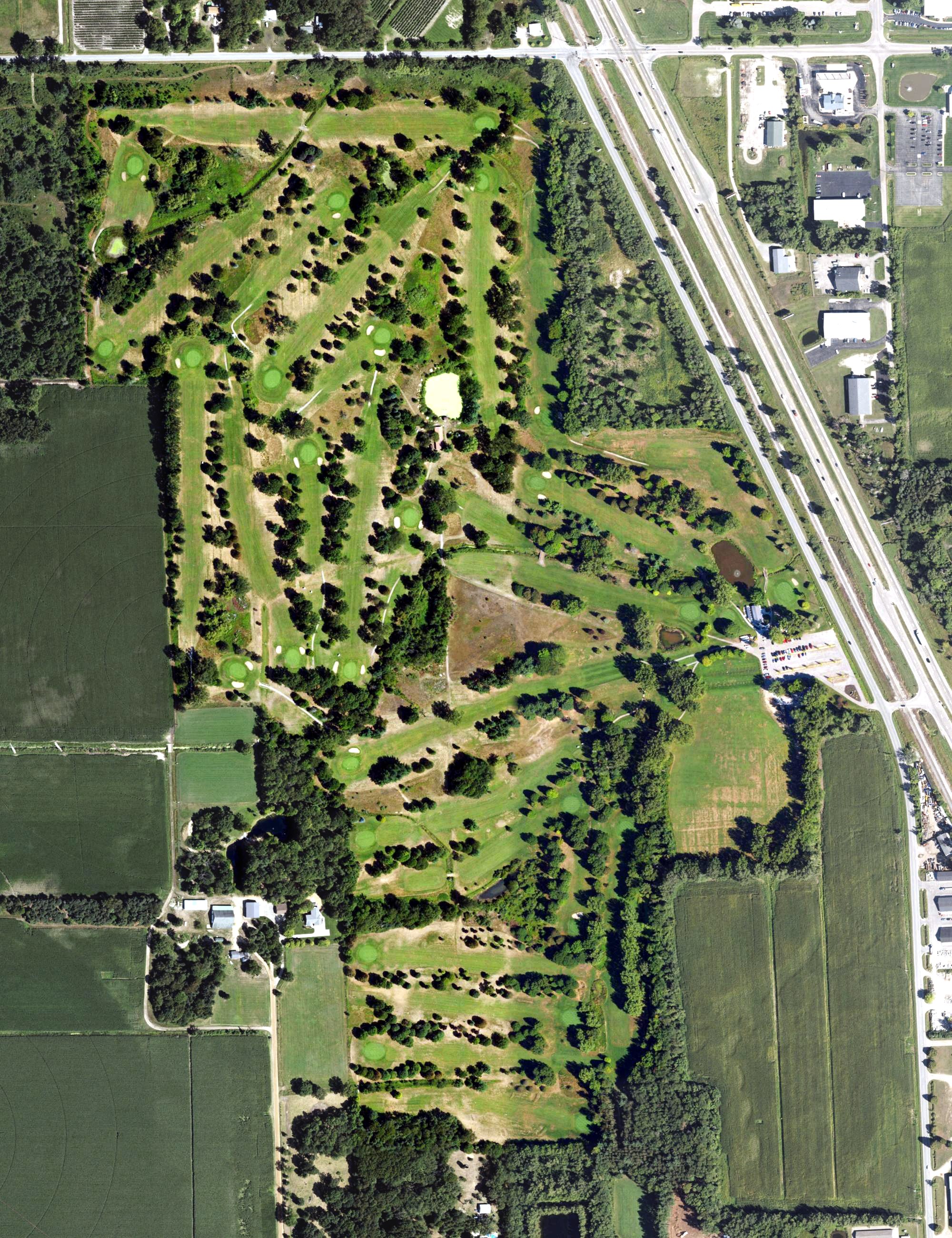 Aerial view of West Ottawa Golf Course, MI