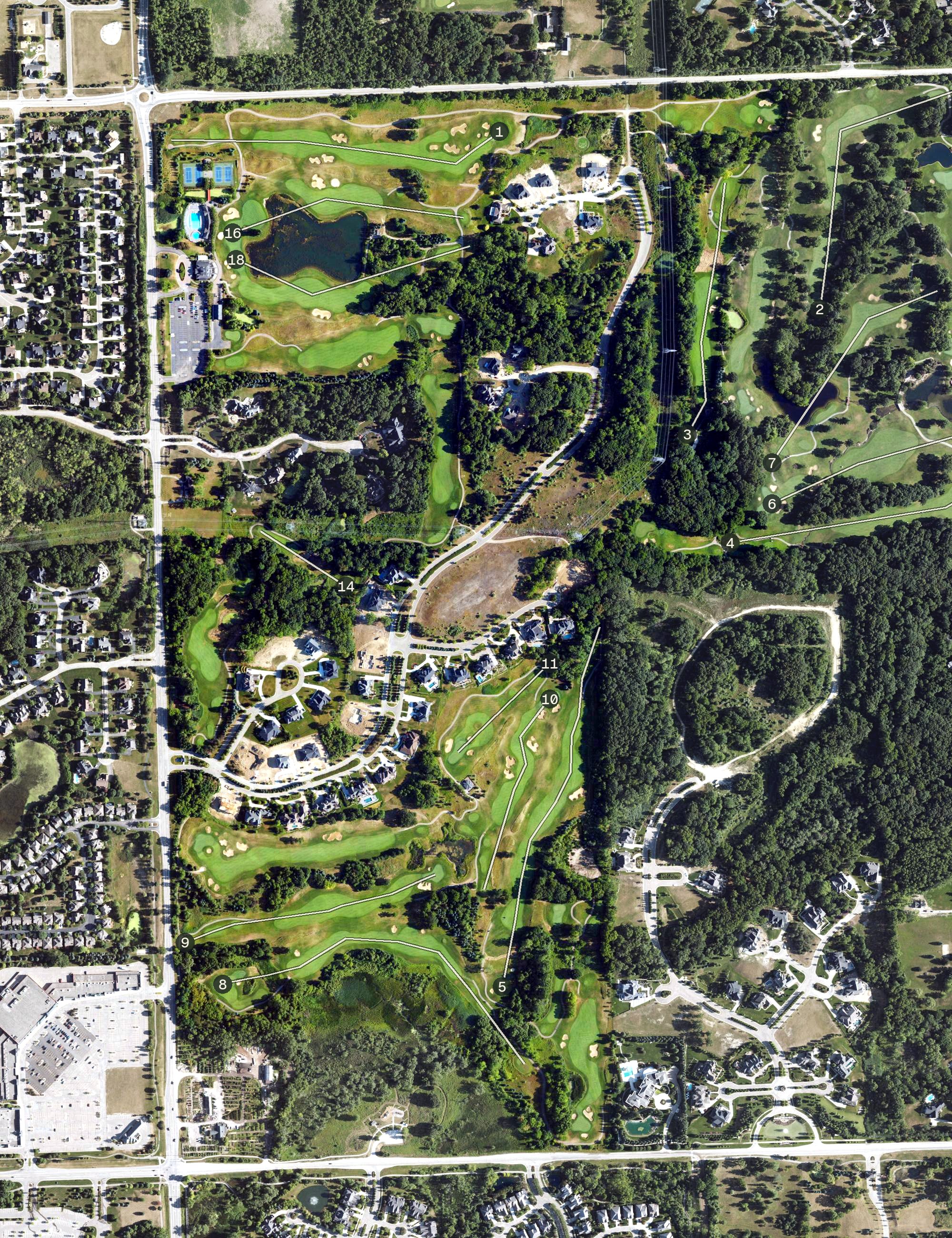Aerial view of Westwynd Golf Course, MI