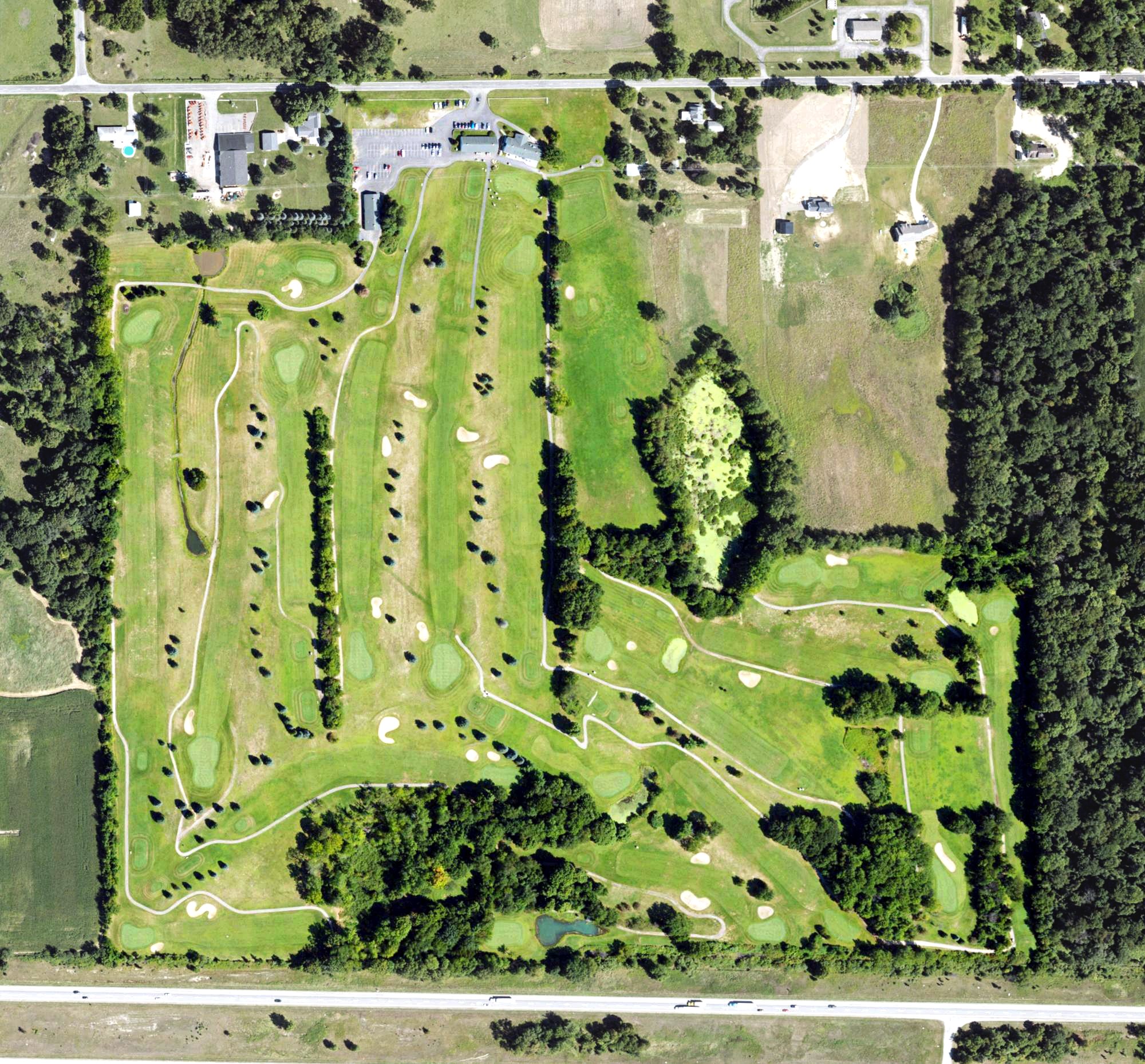 Aerial view of Wheatfield Valley Golf Course, MI
