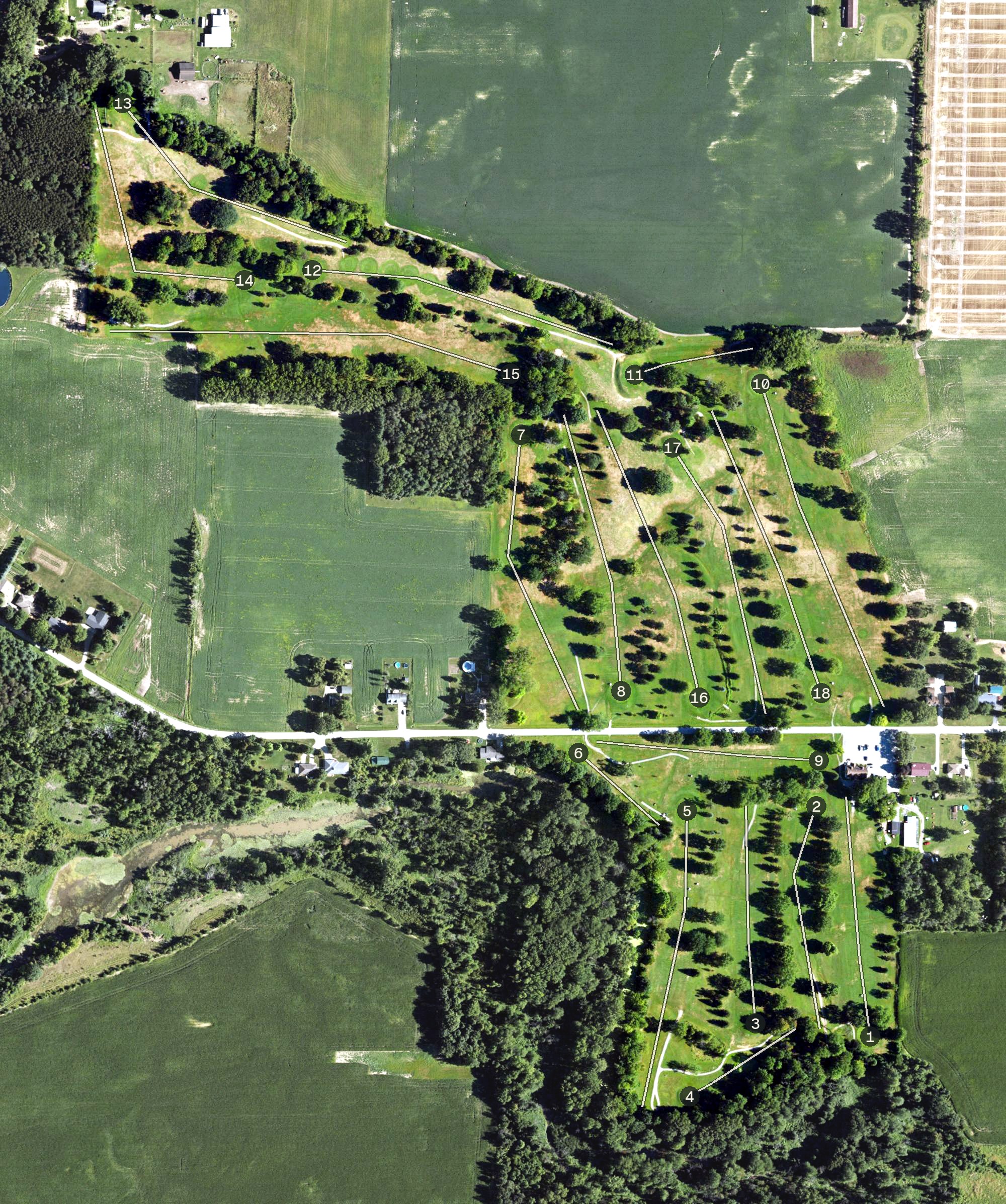 Aerial view of White Birch Hills Golf Course, MI