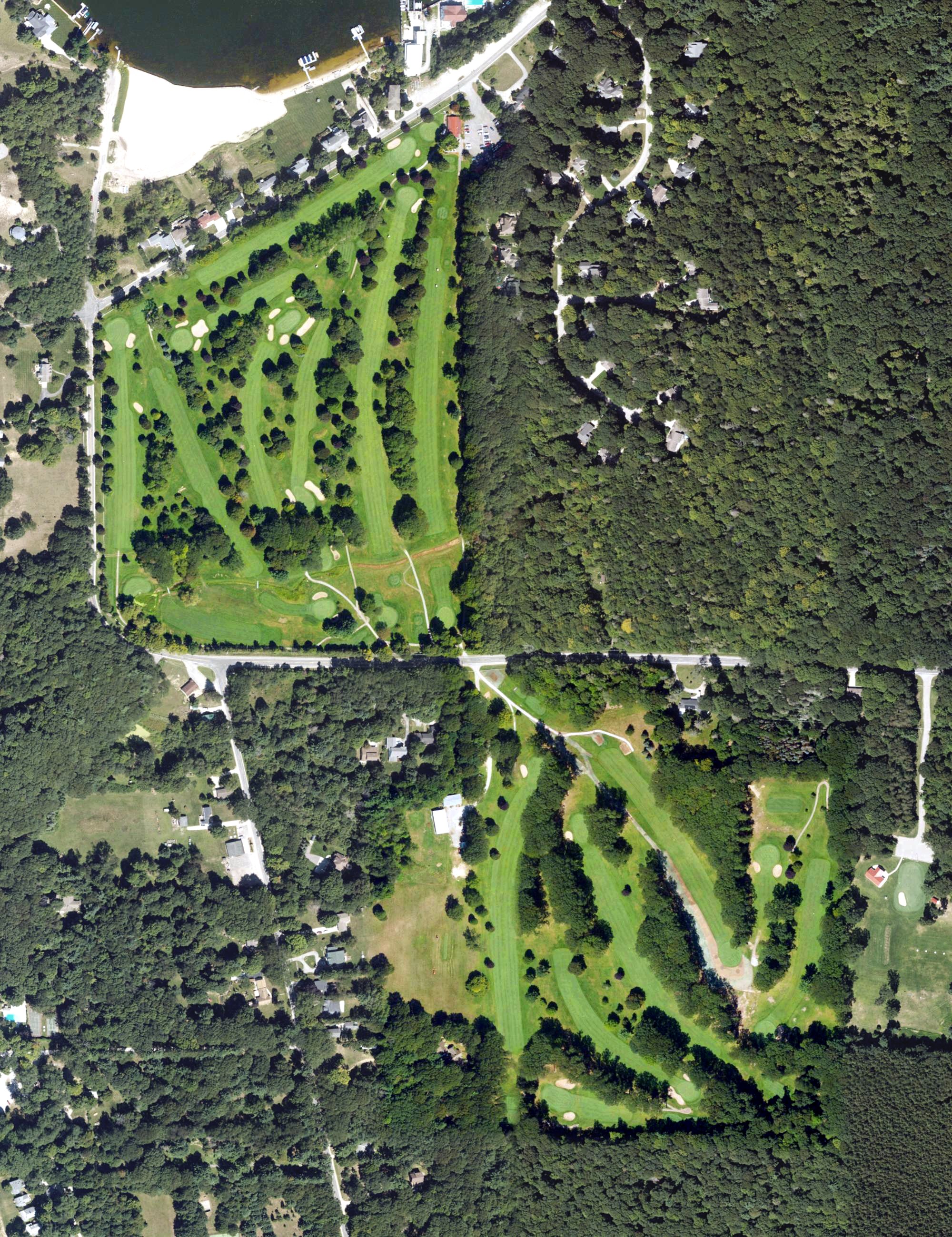 Aerial view of White Lake Golf Club, MI
