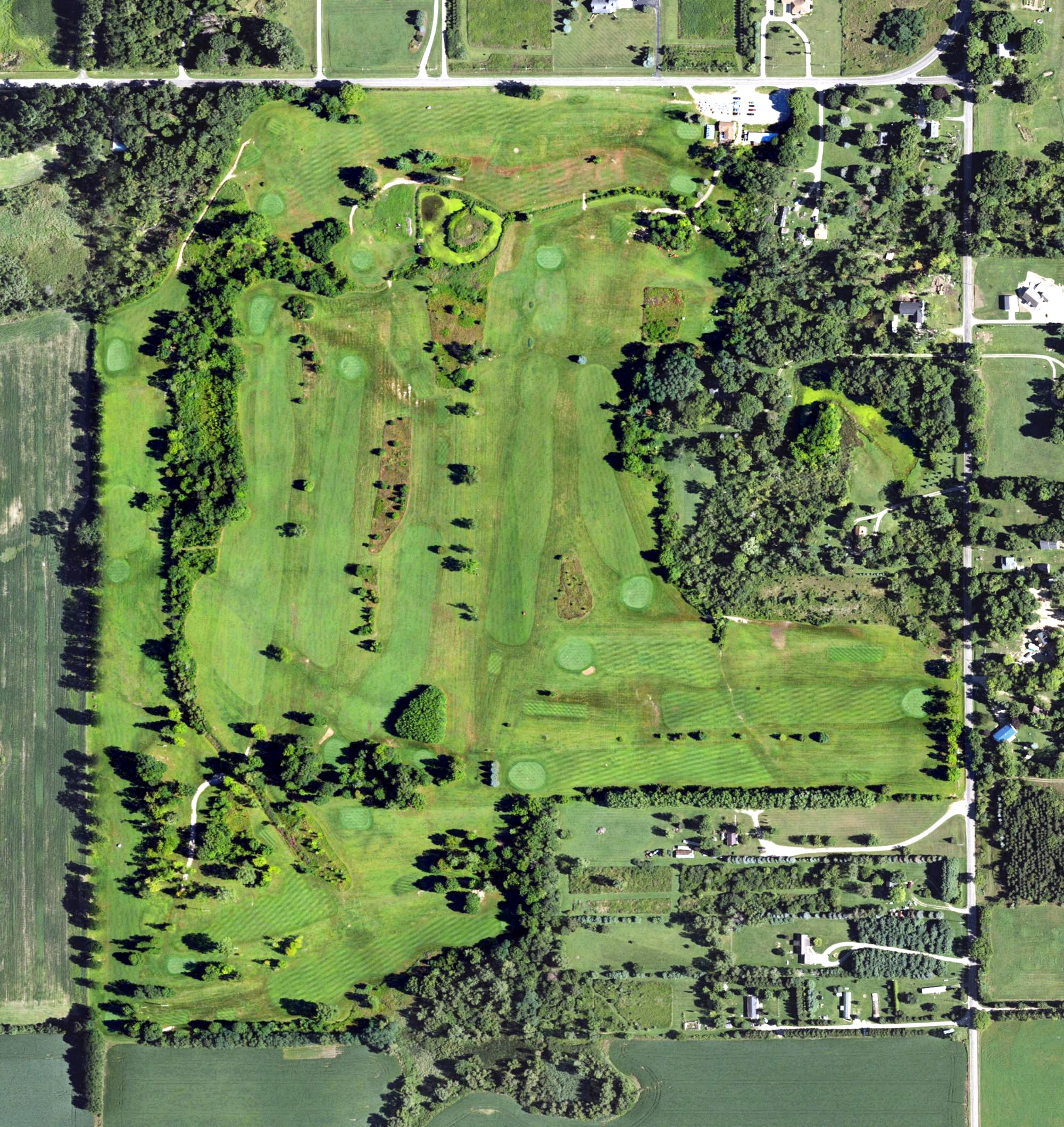 Aerial view of White Oaks Golf Club, MI