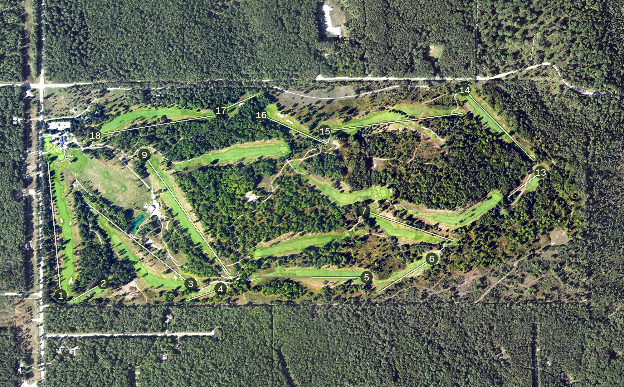 Aerial view of White Pine National, MI