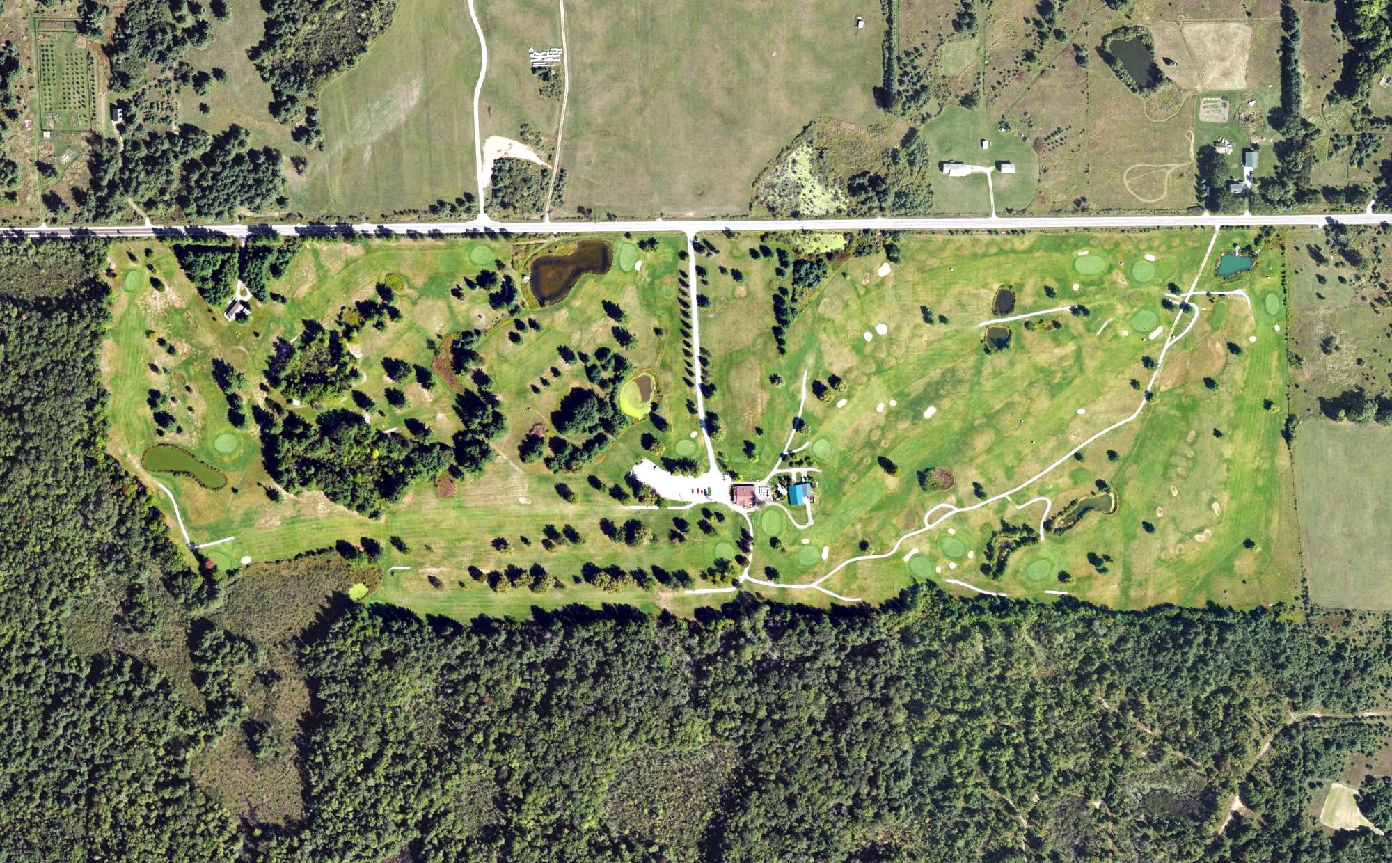 Aerial view of Wicker Hills Golf Club, MI