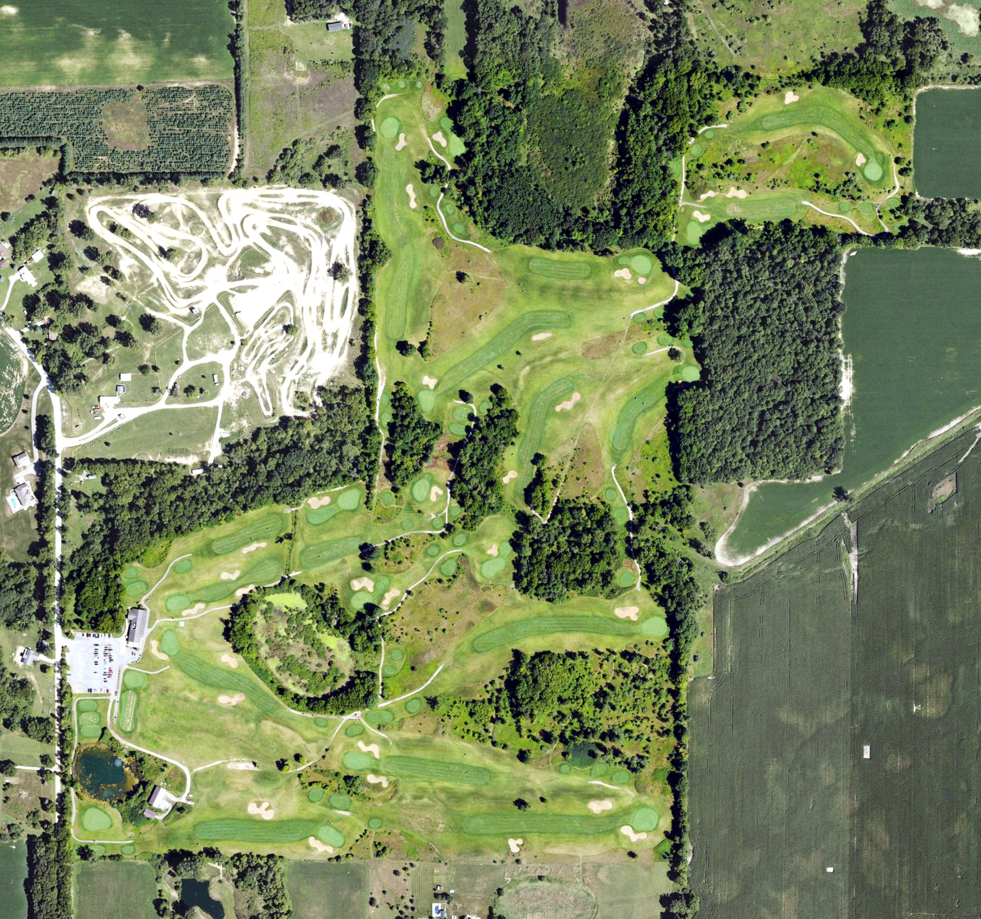 Aerial view of Willow Wood Golf Course, MI