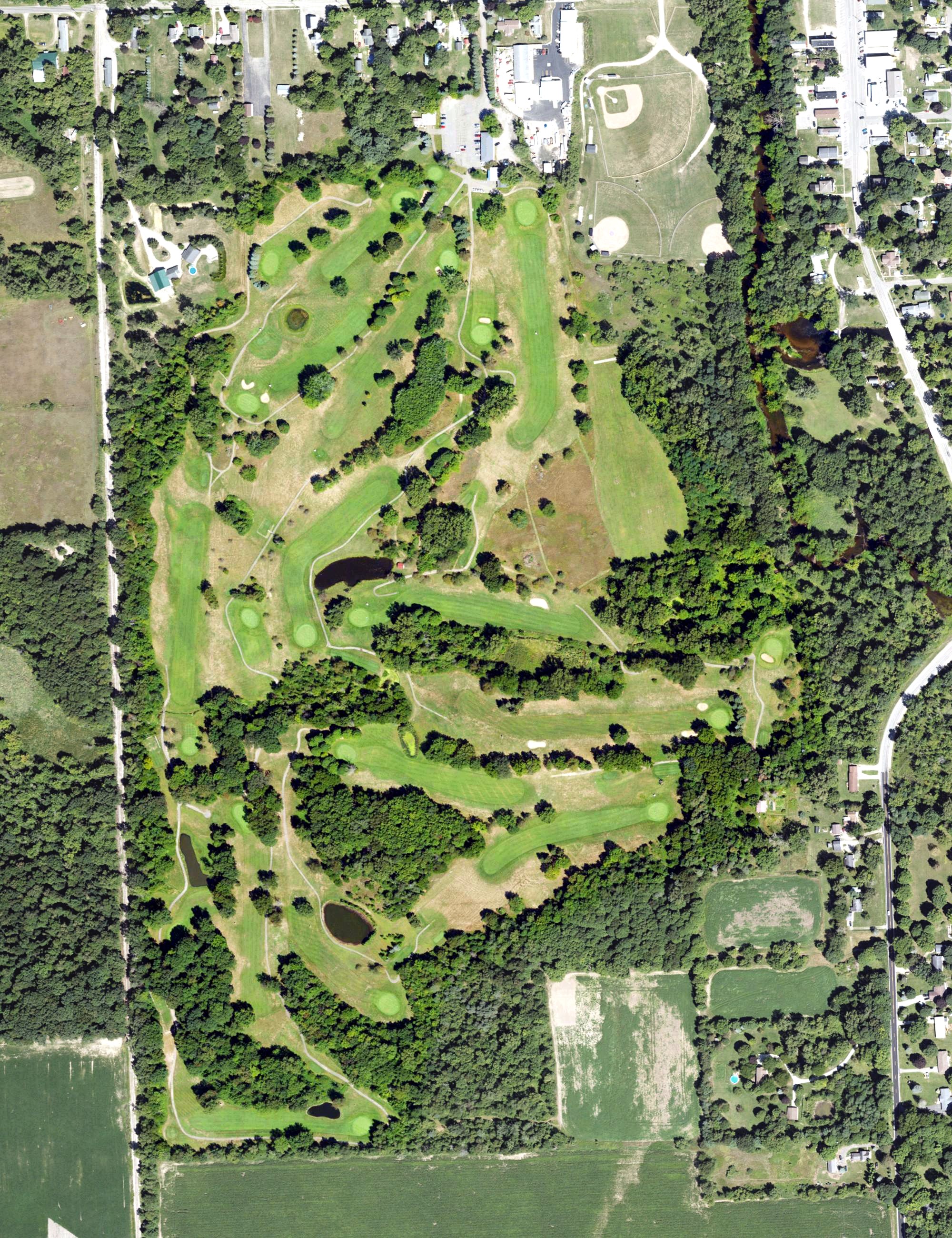 Aerial view of Willowbrook Golf Club, MI