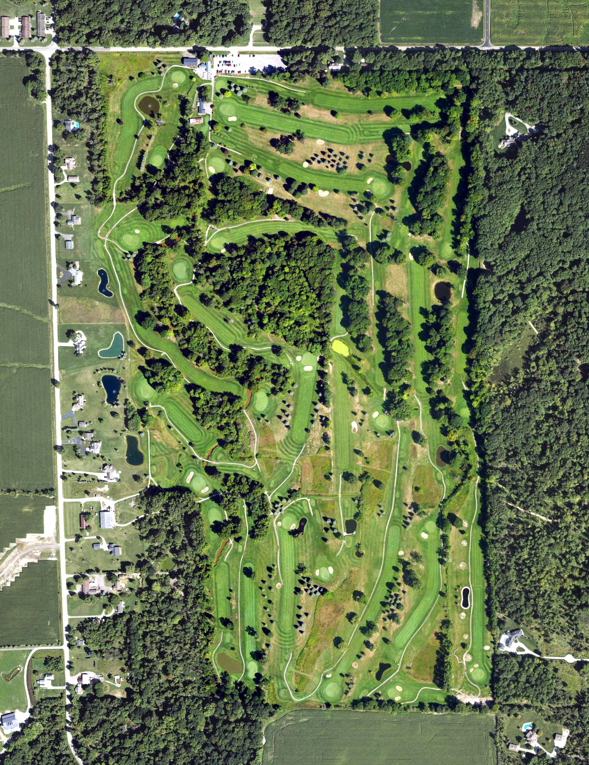 Aerial view of Winding Creek Golf Club, MI