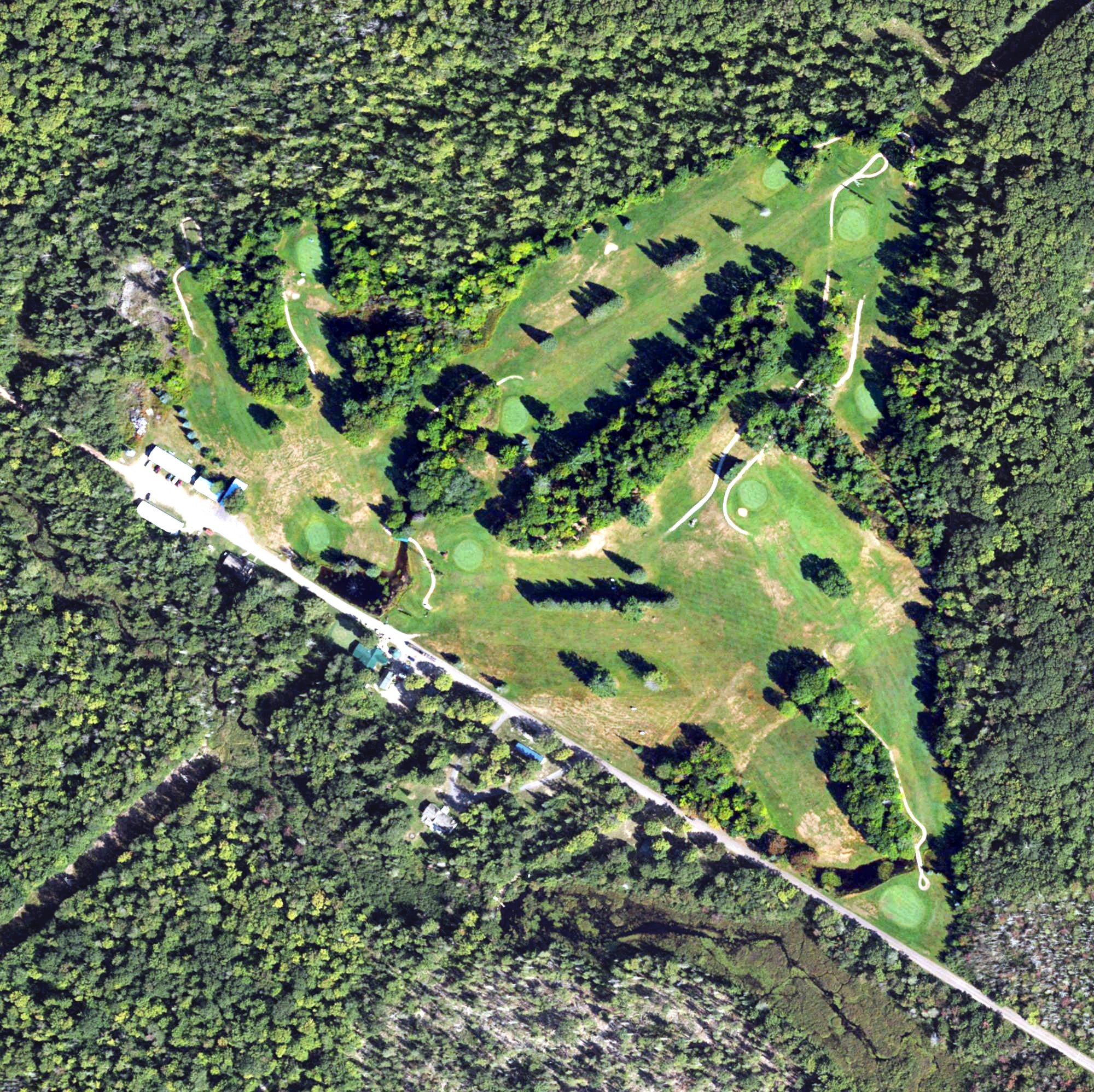 Aerial view of Wyandotte Hills Golf Course, MI