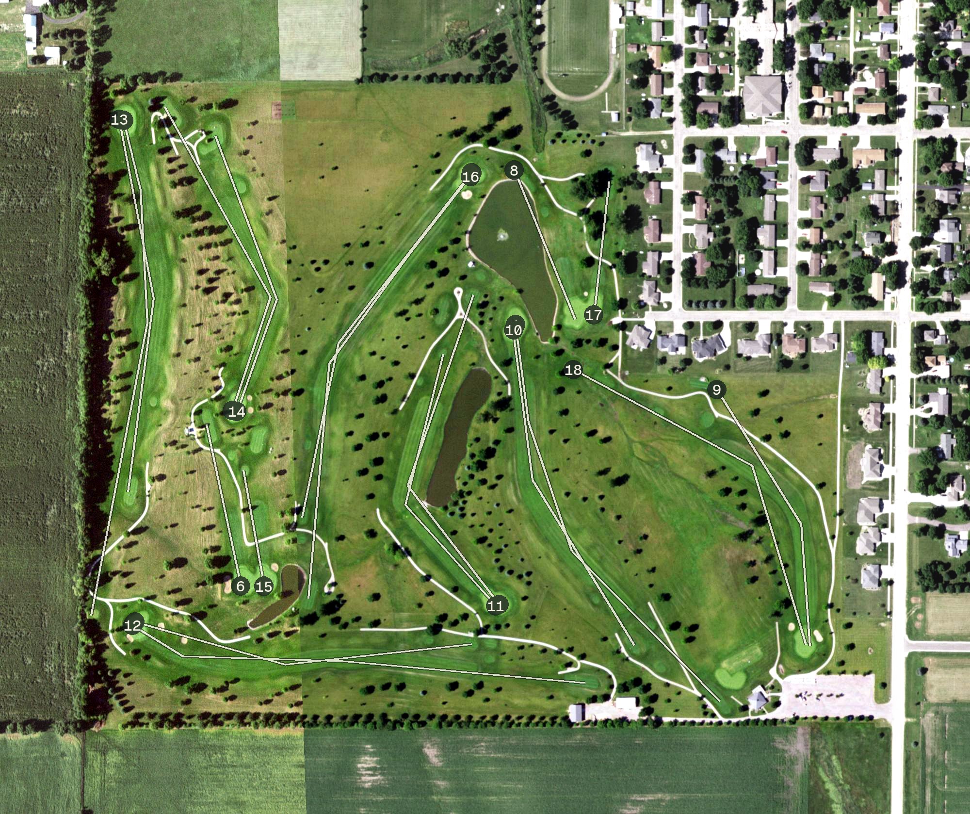 Aerial view of Adrian Country Club, MN