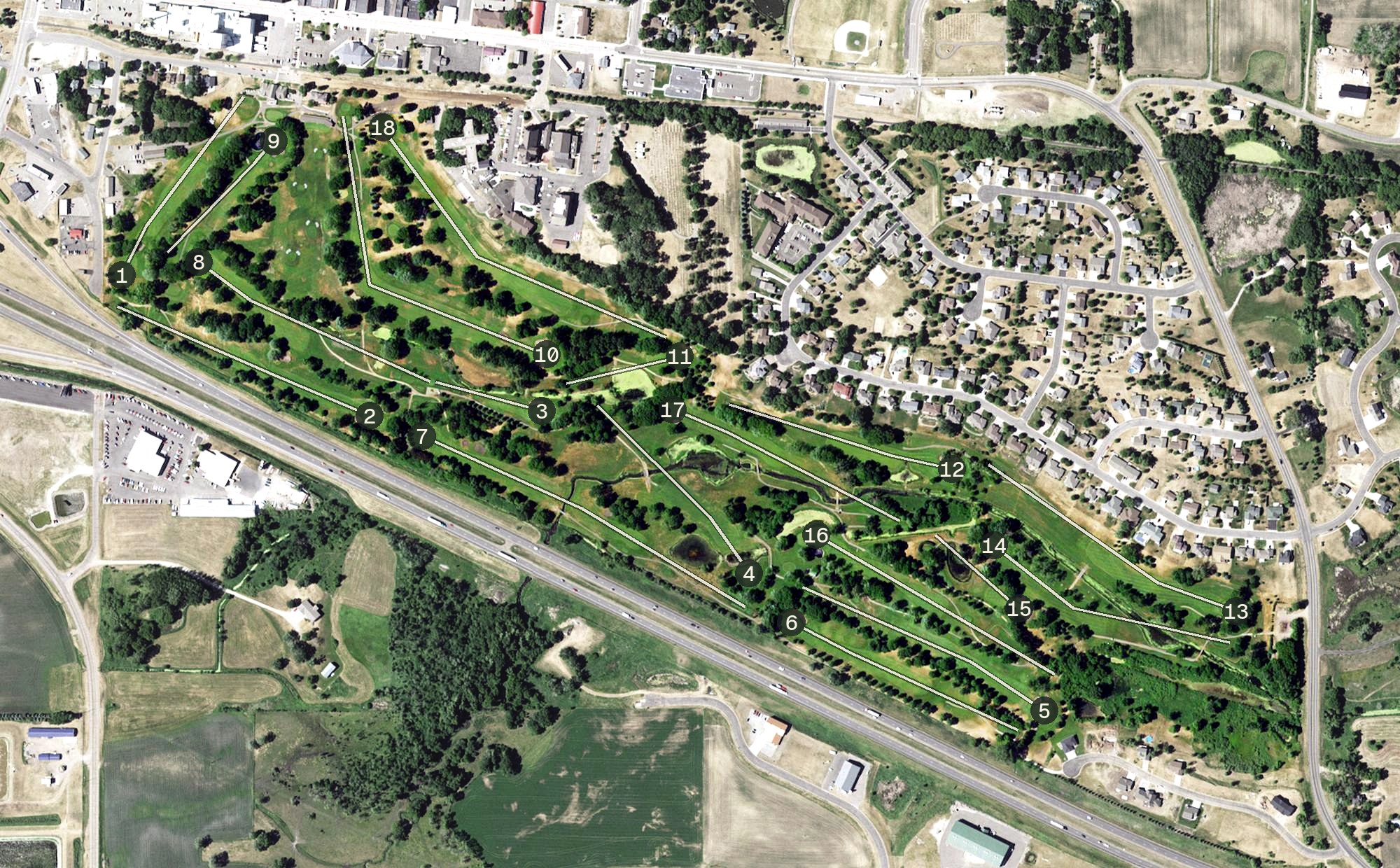 Aerial view of Albany 18 Hole Public Course, MN
