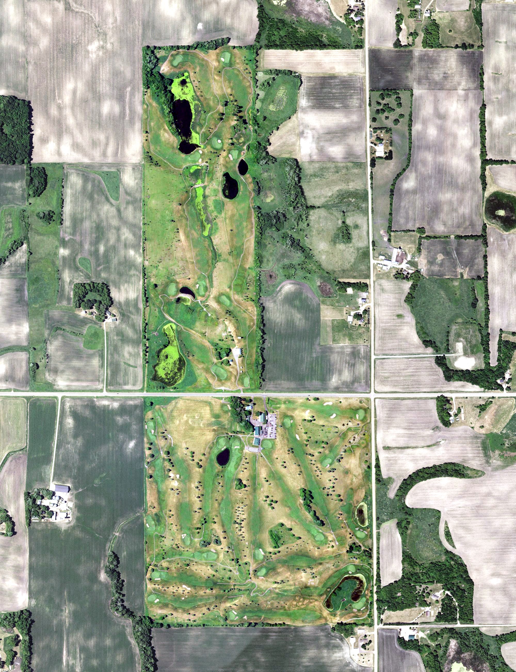 Aerial view of Albion Ridges Golf Course, MN