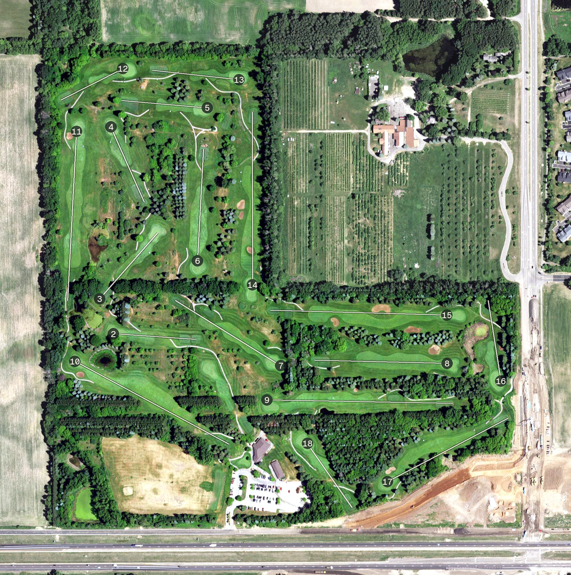 Aerial view of Applewood Hills Golf Course, MN