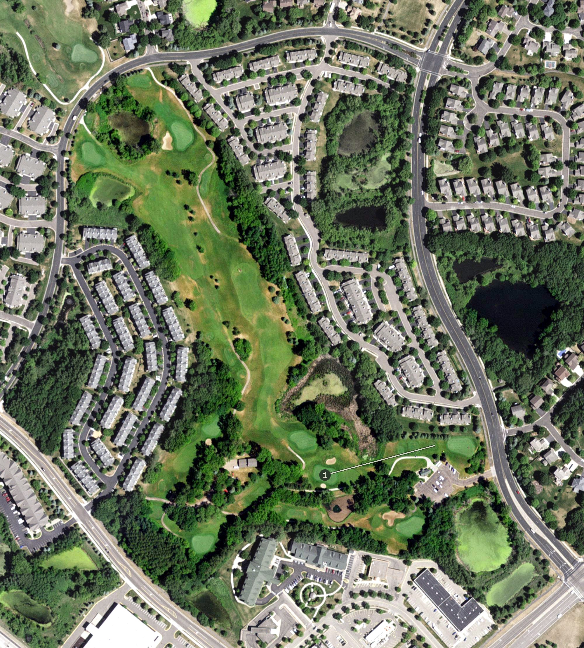 Aerial view of Arbor Pointe Golf Club, MN