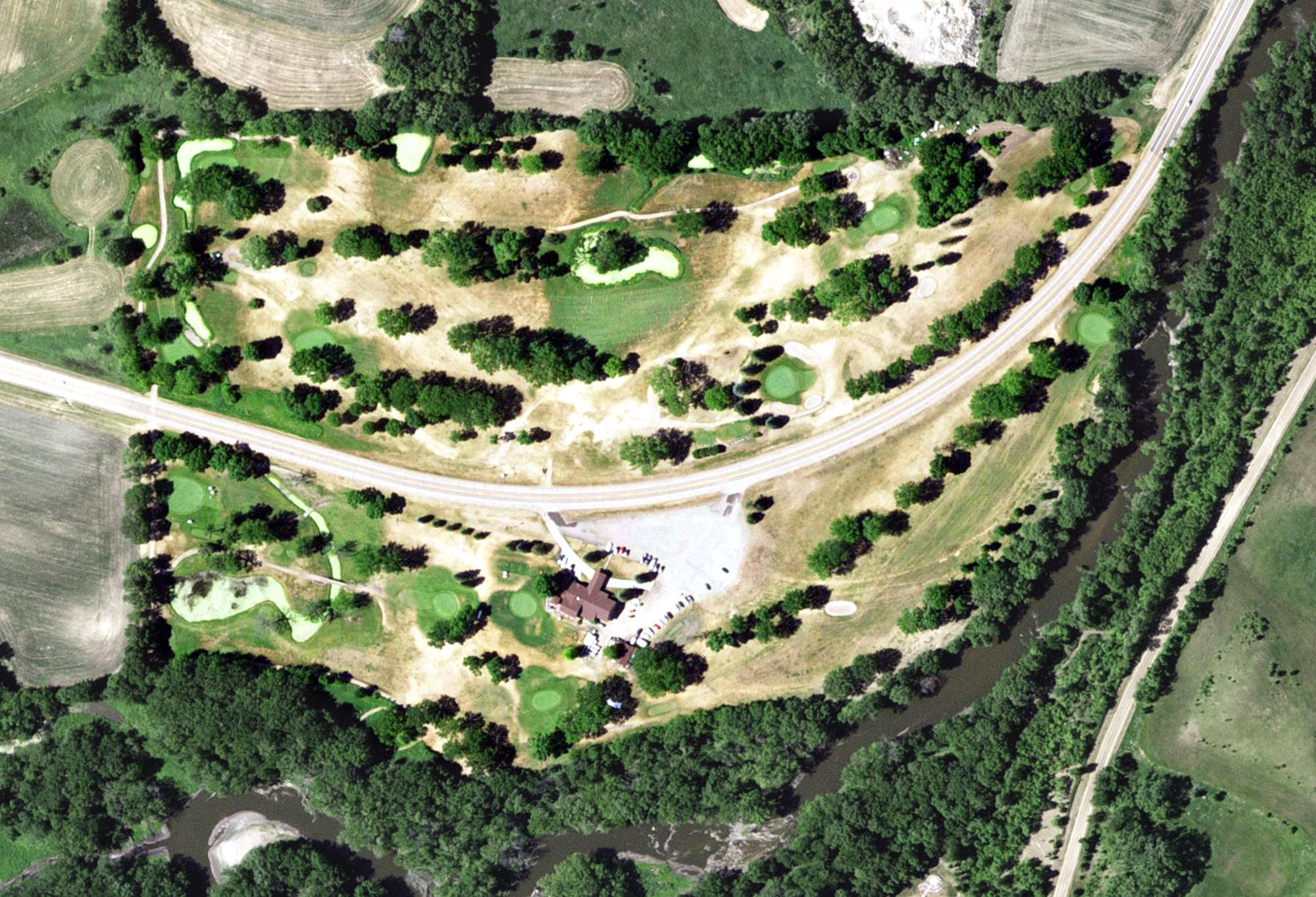 Aerial view of B's On The River, MN