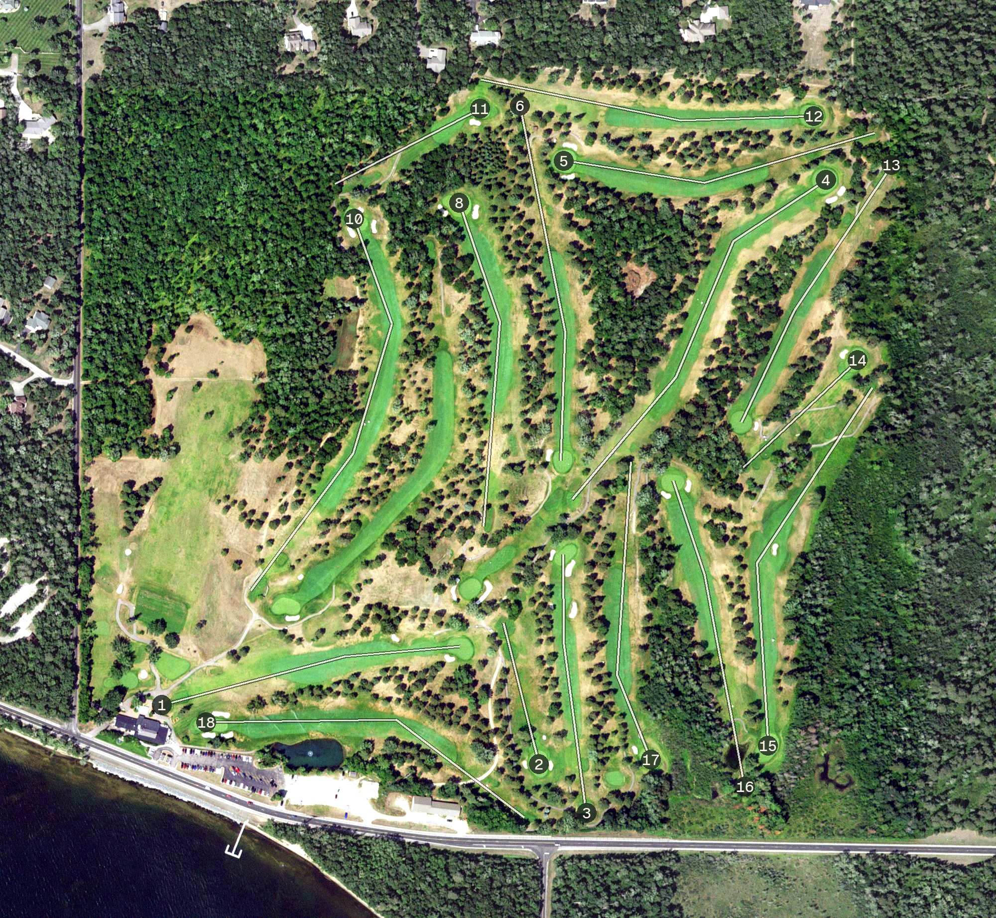 Aerial view of Bemidji Town & Country Club, MN