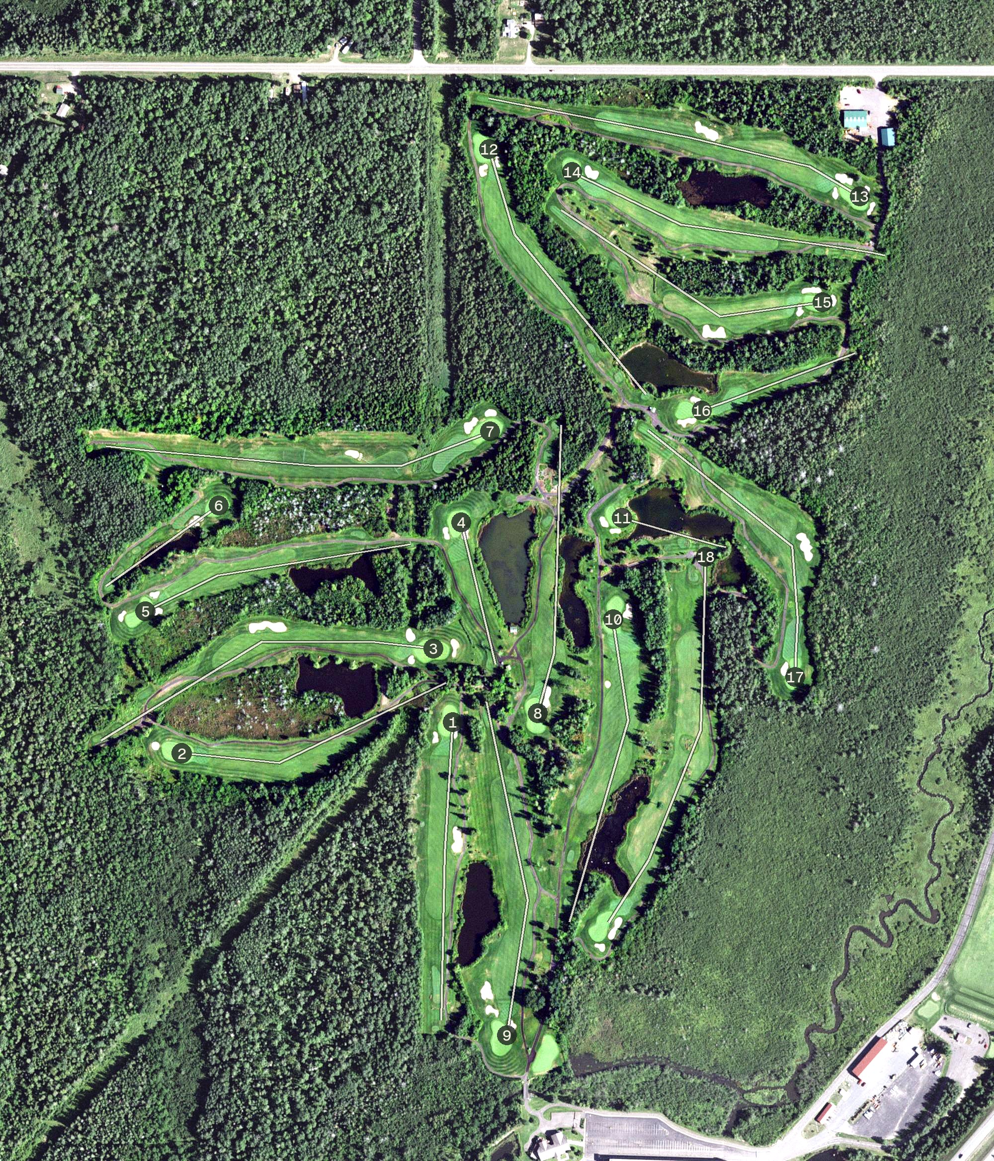 Aerial view of Black Bear Golf Course, MN