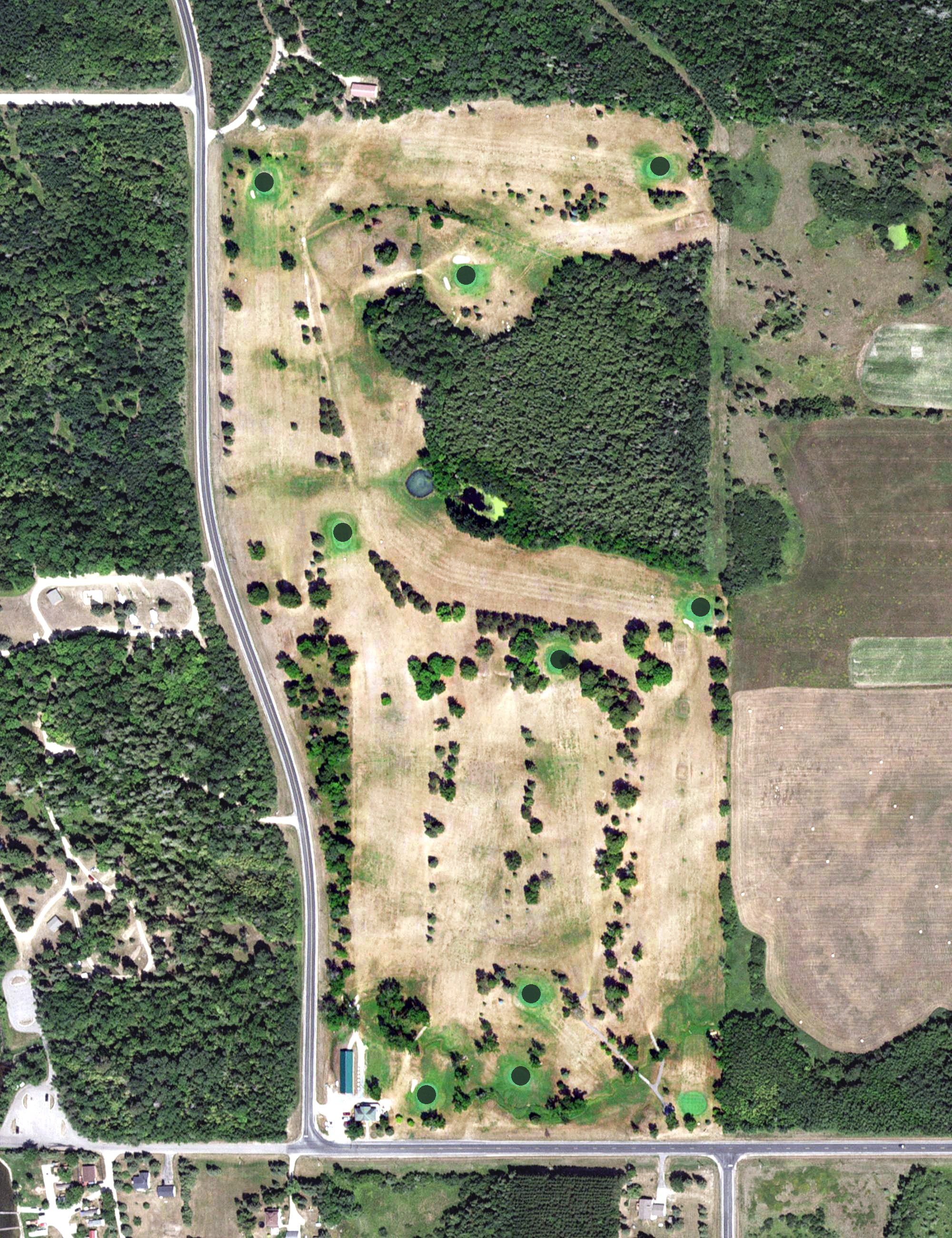Aerial view of Blackduck Municipal Golf Course, MN